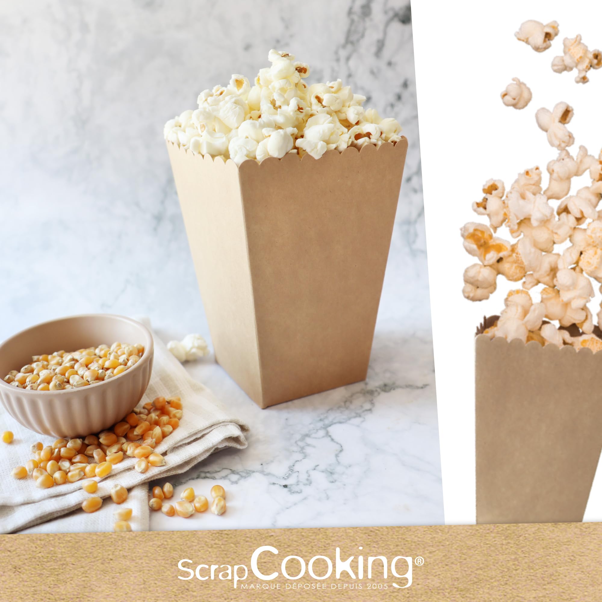 scrapcooking-d-corations-6-gobelets-pop-corn-kraft-5505 image 6