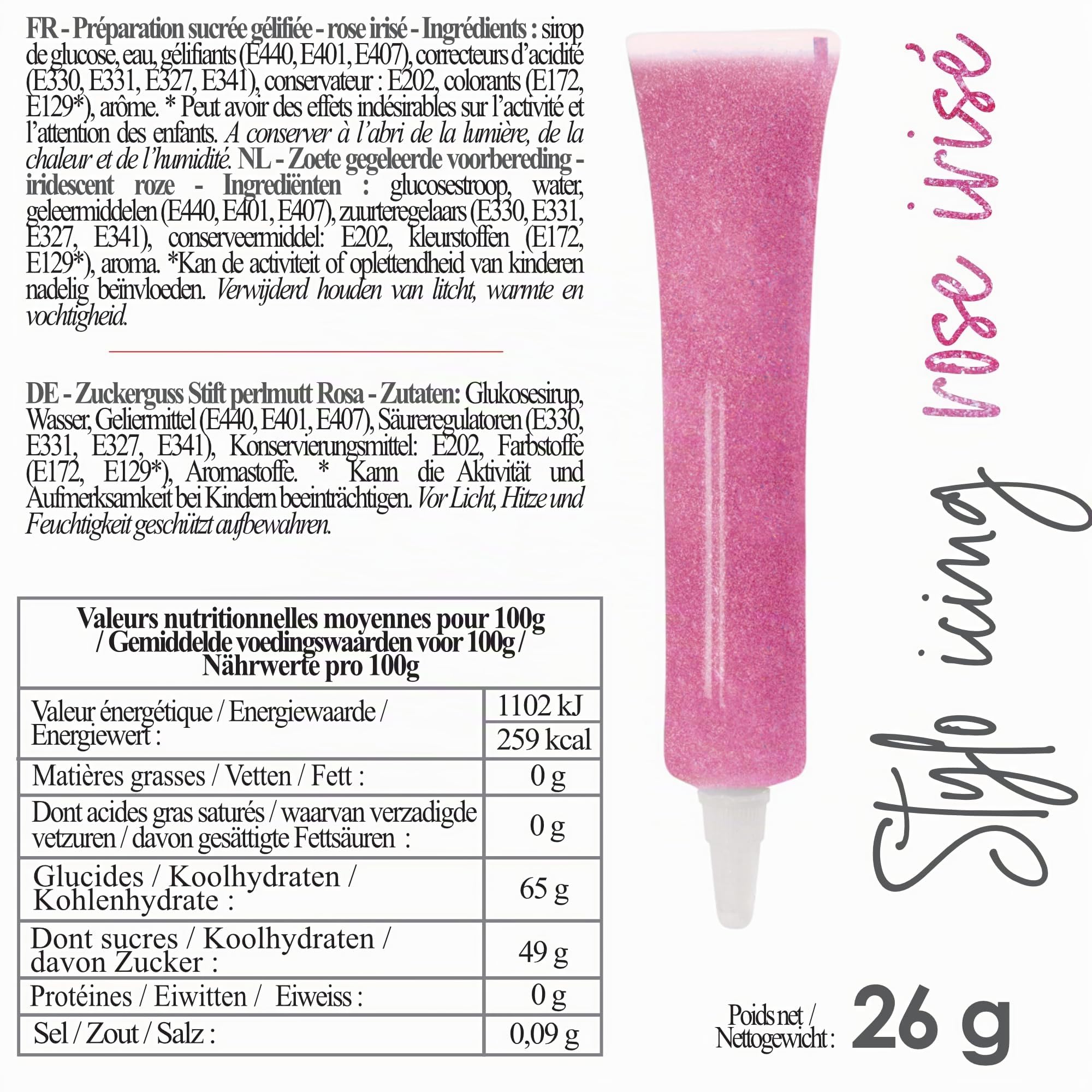 scrapcooking-d-corations-7074-stylo-icing-rose-iris-26-g image 2