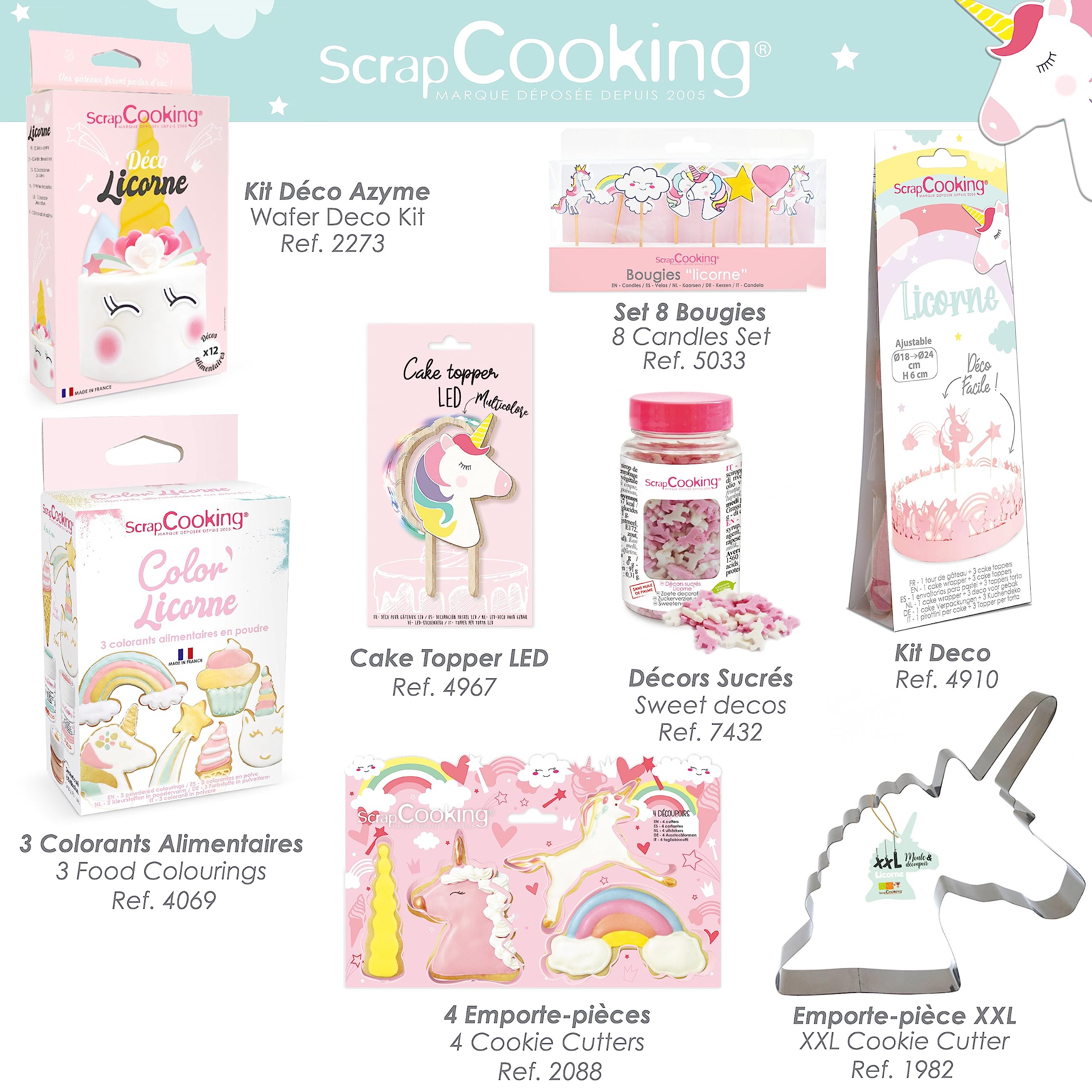 scrapcooking-d-corations-corne-licorne-0347-bougie-dor-e-xxl image 8
