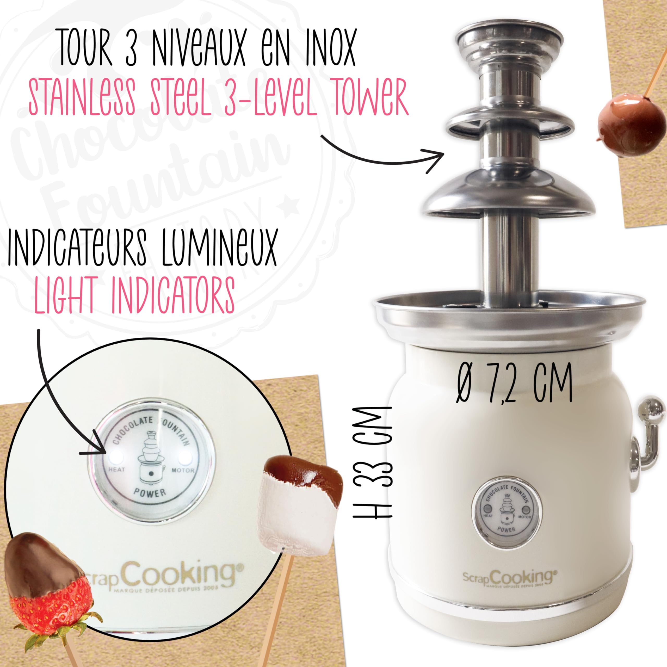 scrapcooking-appareils-3897-fontaine-chocolat-3-tages-inox image 5
