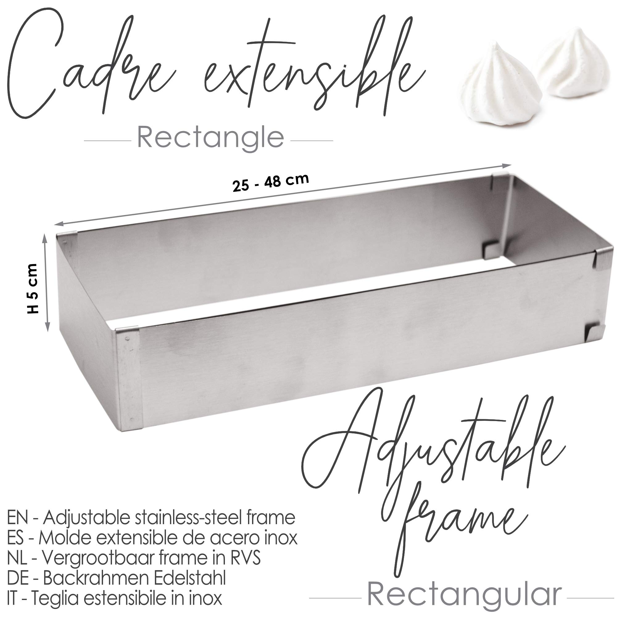scrapcooking-moules-1916-cadre-rectangulaire-extensible-inox-25-48-cm image 2
