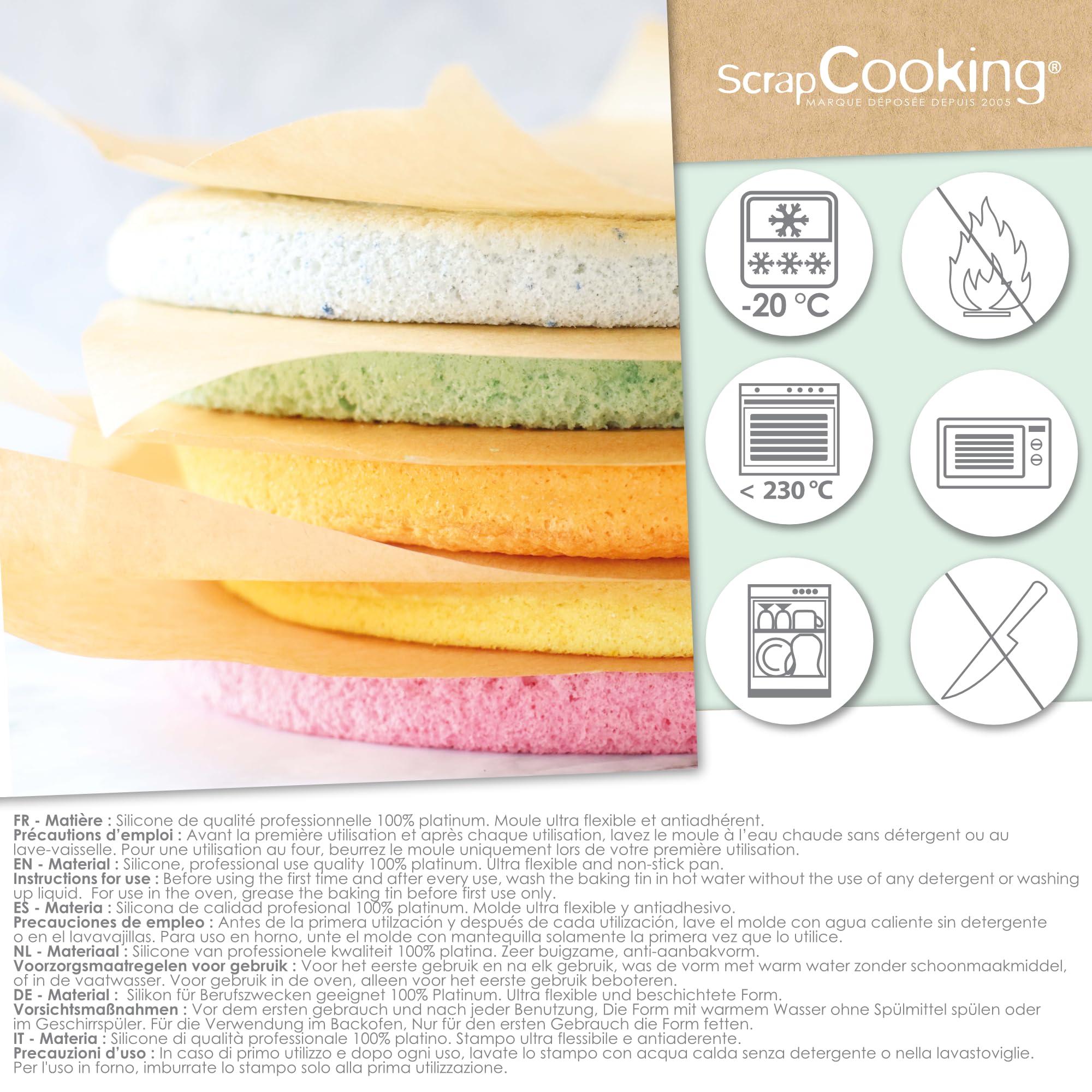 scrapcooking-moules-2065-layer-cake-silicone-15-5-cm-lot-5 image 5