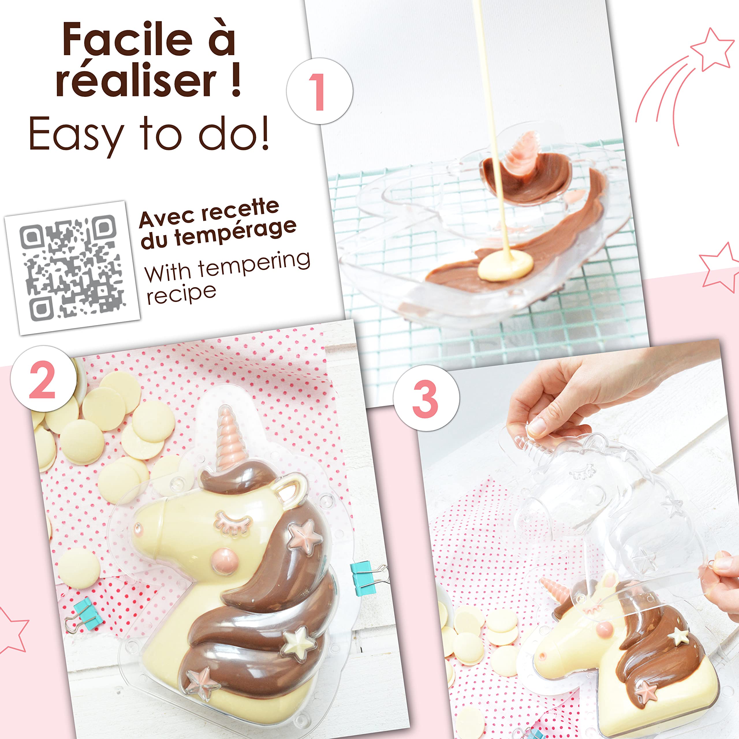 scrapcooking-moules-moule-chocolat-licorne-3d-rigide image 6