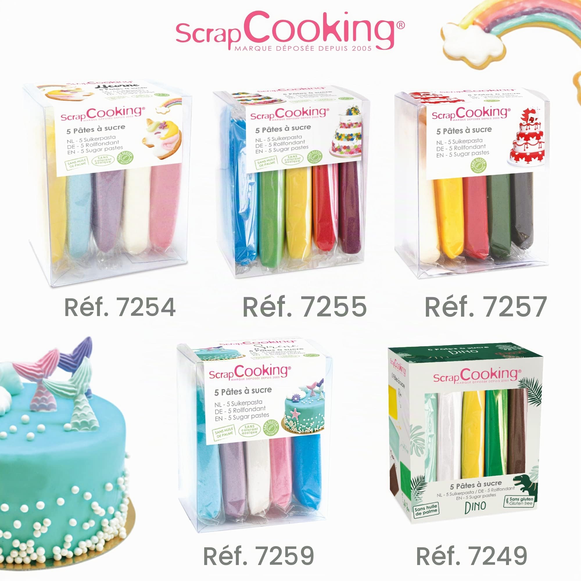 scrapcooking-p-tes-sucre-dinosaure-5x80-g-vanille image 8