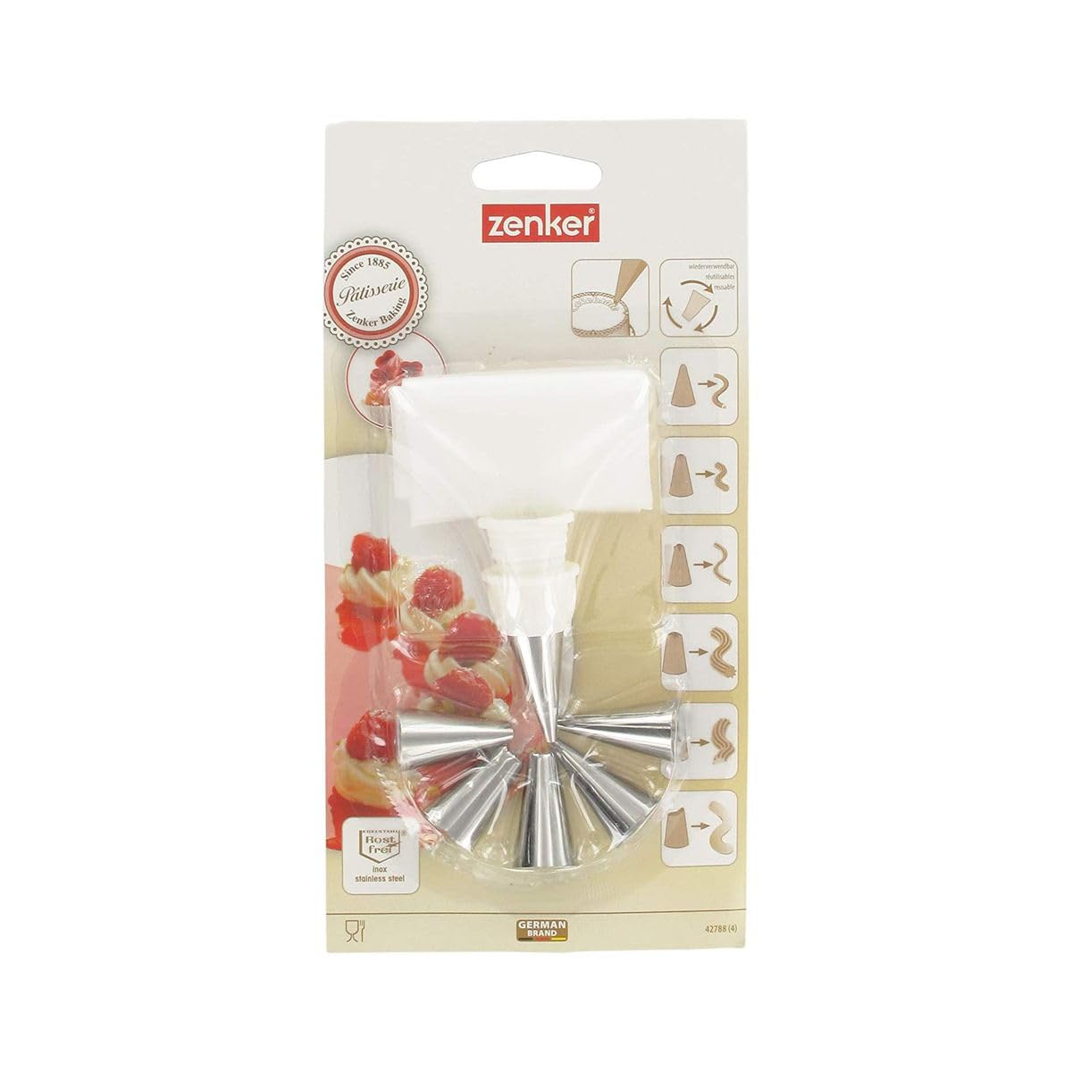 zenker-patisserie-42788-poche-douille-6-douilles-inox image 5