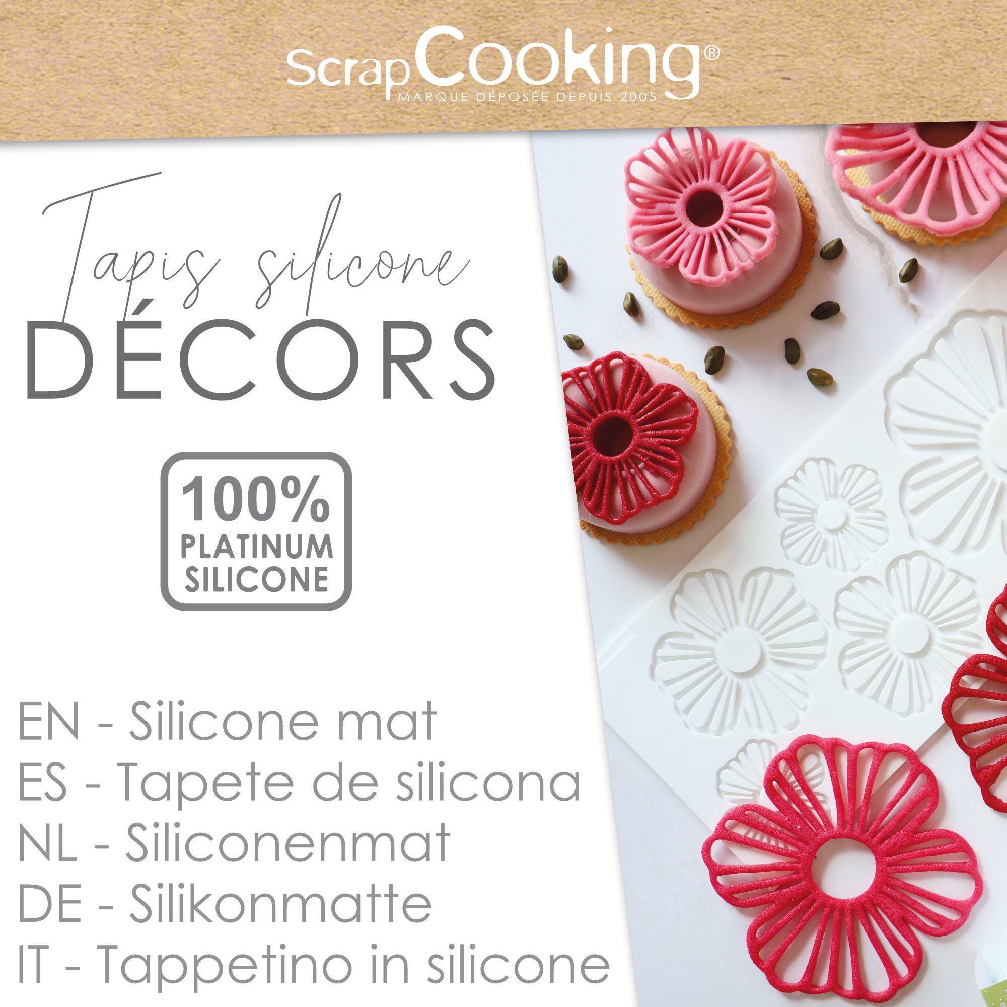 scrap-cooking-moules-1983-tapis-silicone-tuiles-fleurs-28-cm image 2