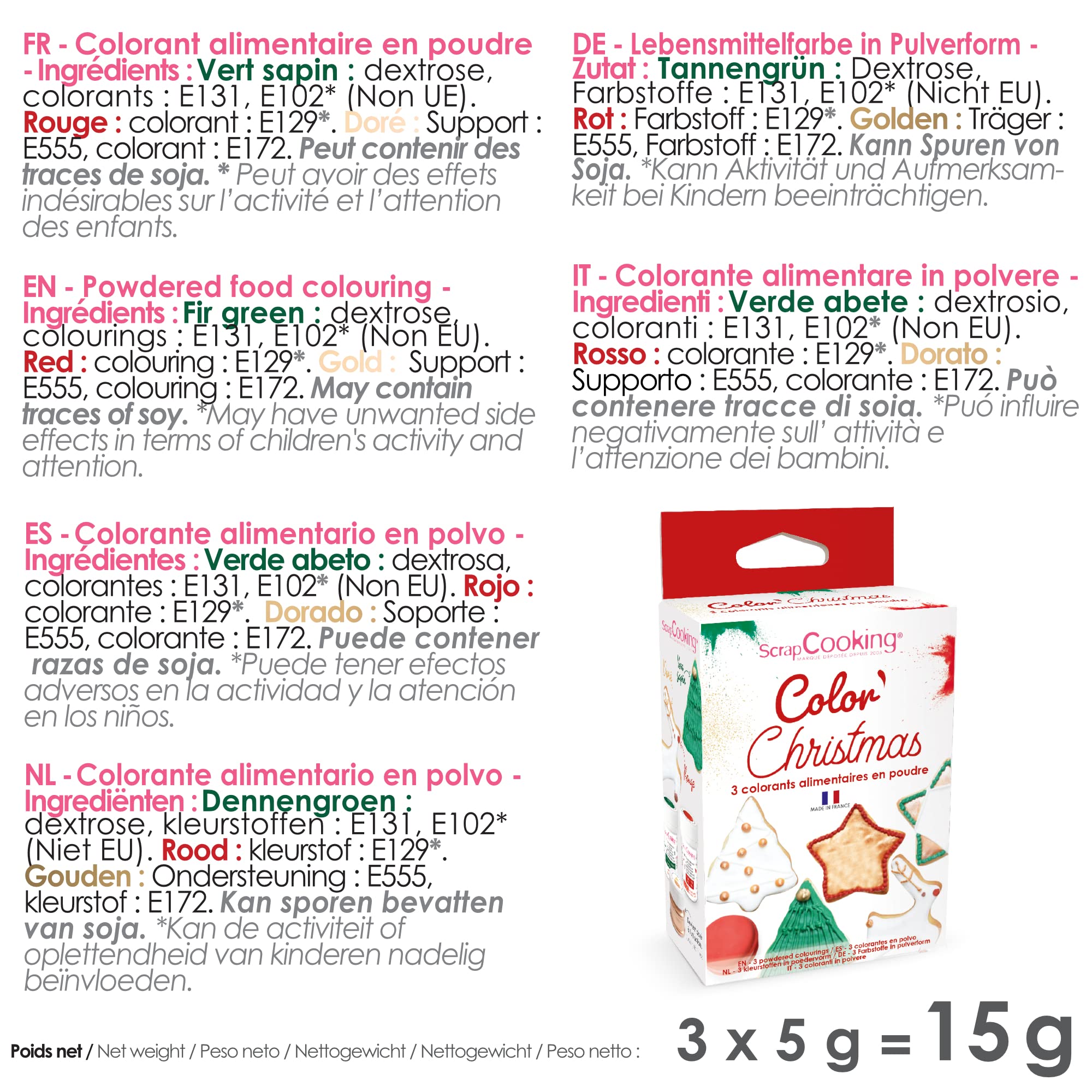 scrapcooking-4018-colorants-poudre-no-l-rouge-vert-dor-x3 image 2