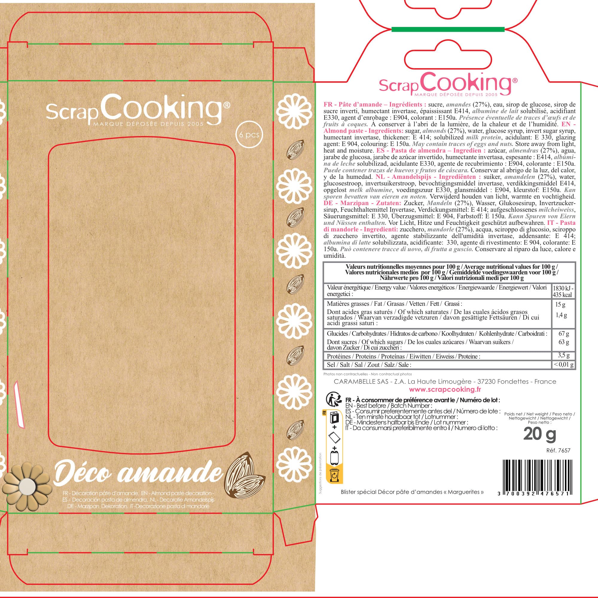 scrapcooking-d-corations-7657-marguerites-p-te-amande-x6 image 8