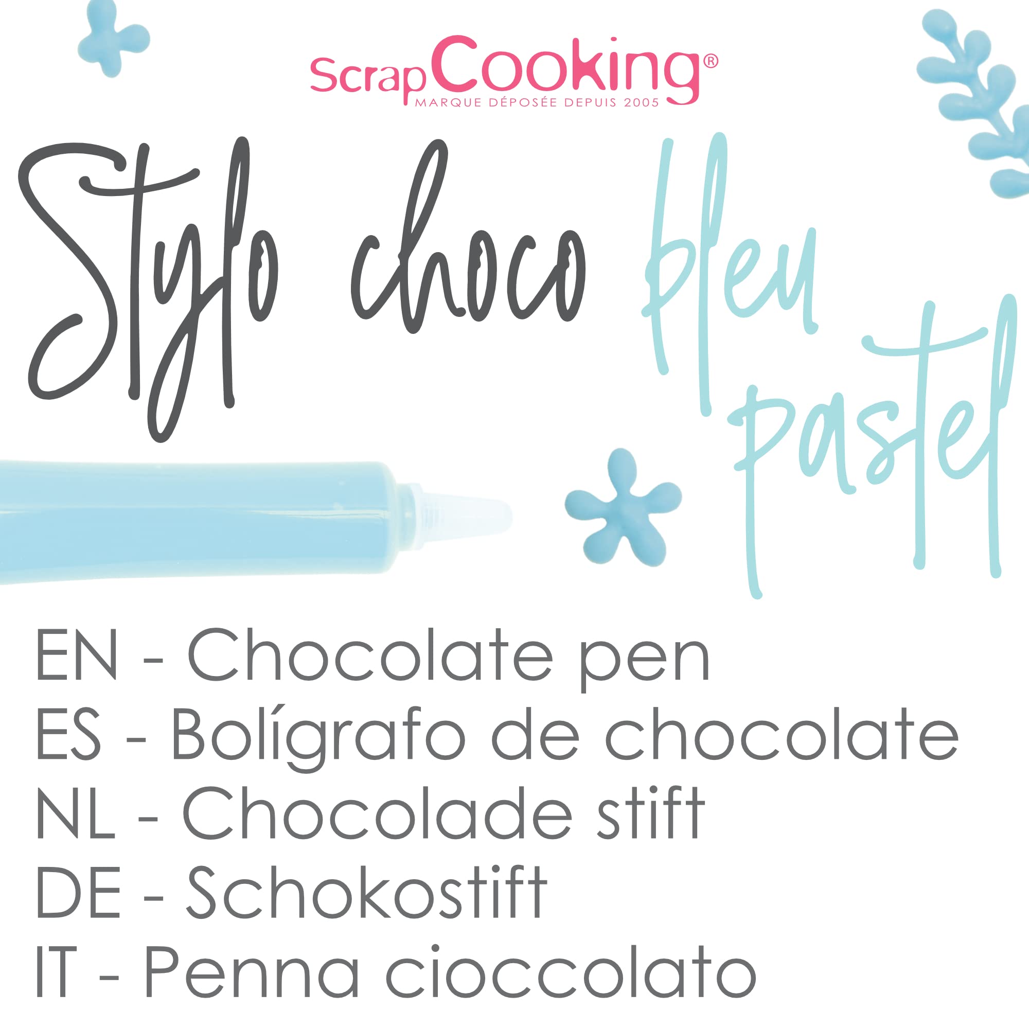 scrapcooking-d-corations-6812-stylo-choco-bleu-pastel-25g image 2