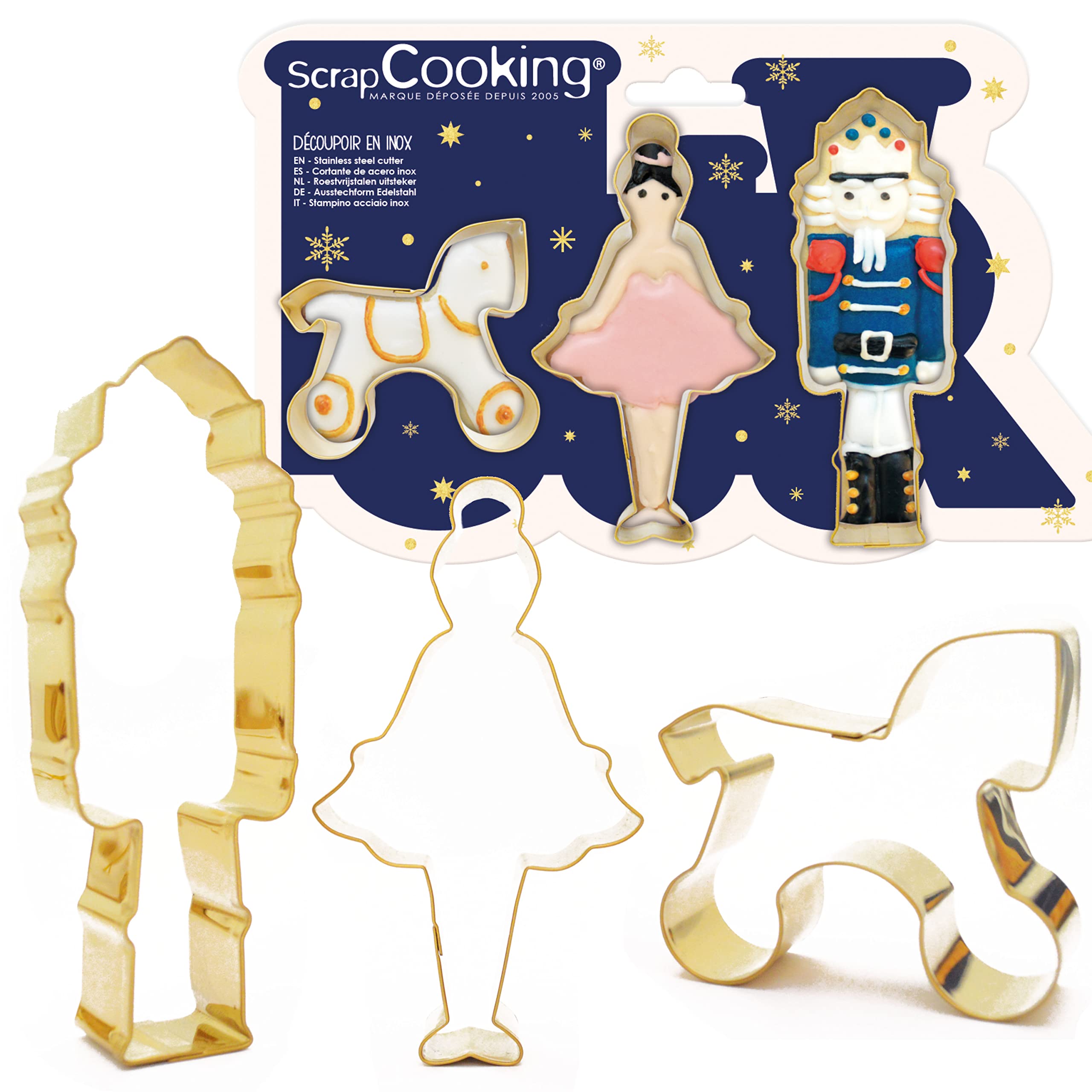 scrapcooking-emporte-pi-ces-casse-noisette-2087-inox-dor-lot-3 image 1
