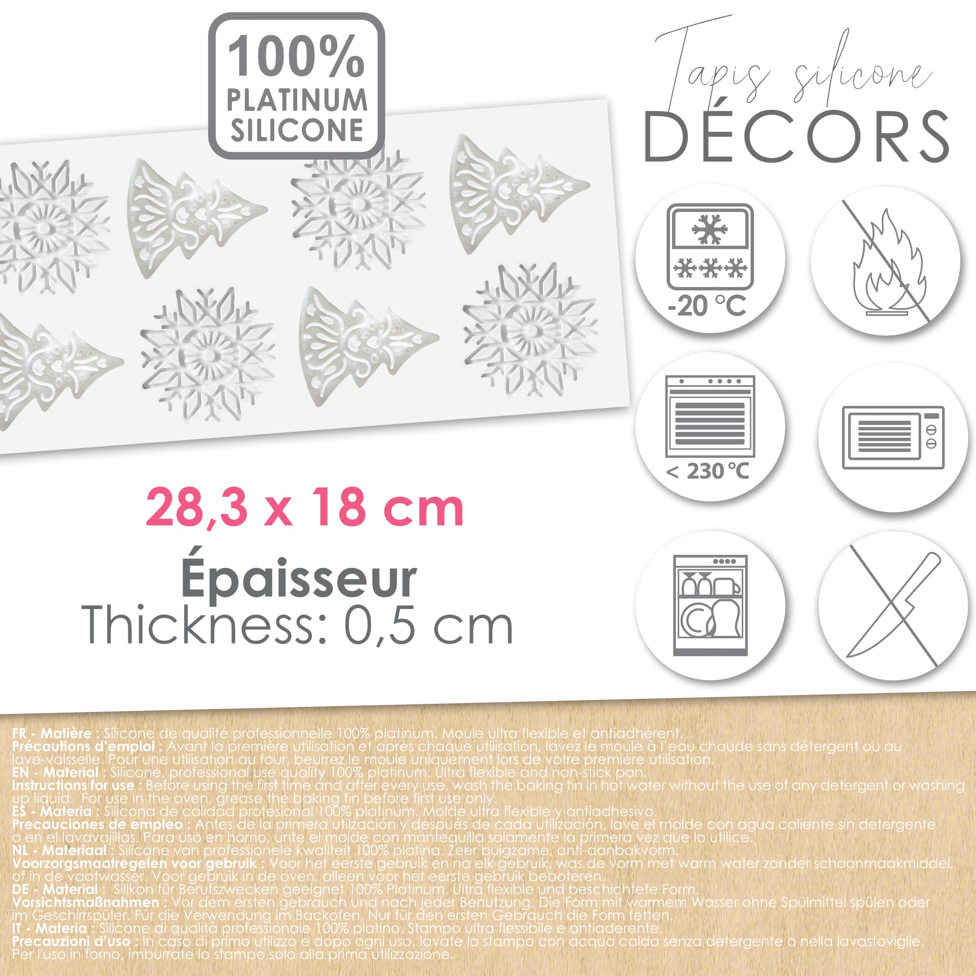 scrapcooking-moule-tapis-sweet-xmas-silicone-28x18cm-1971 image 5