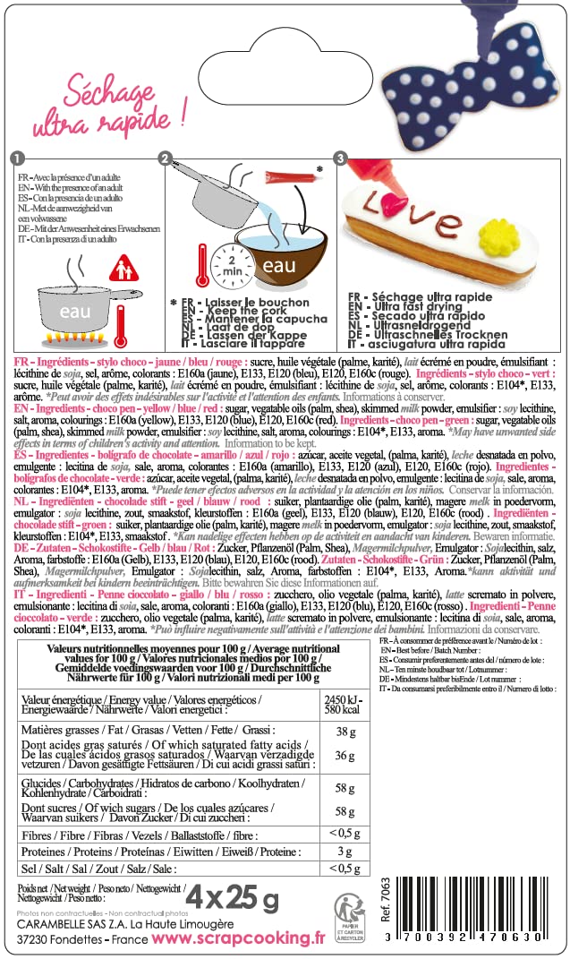 scrapcooking-d-corations-7063-lot-4-stylos-choco-couleur image 6