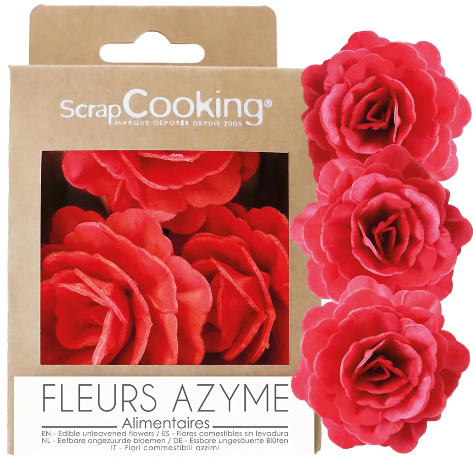 scrapcooking-d-corations-2293-fleurs-comestibles-roses-rouges-3-pi-ces image 1