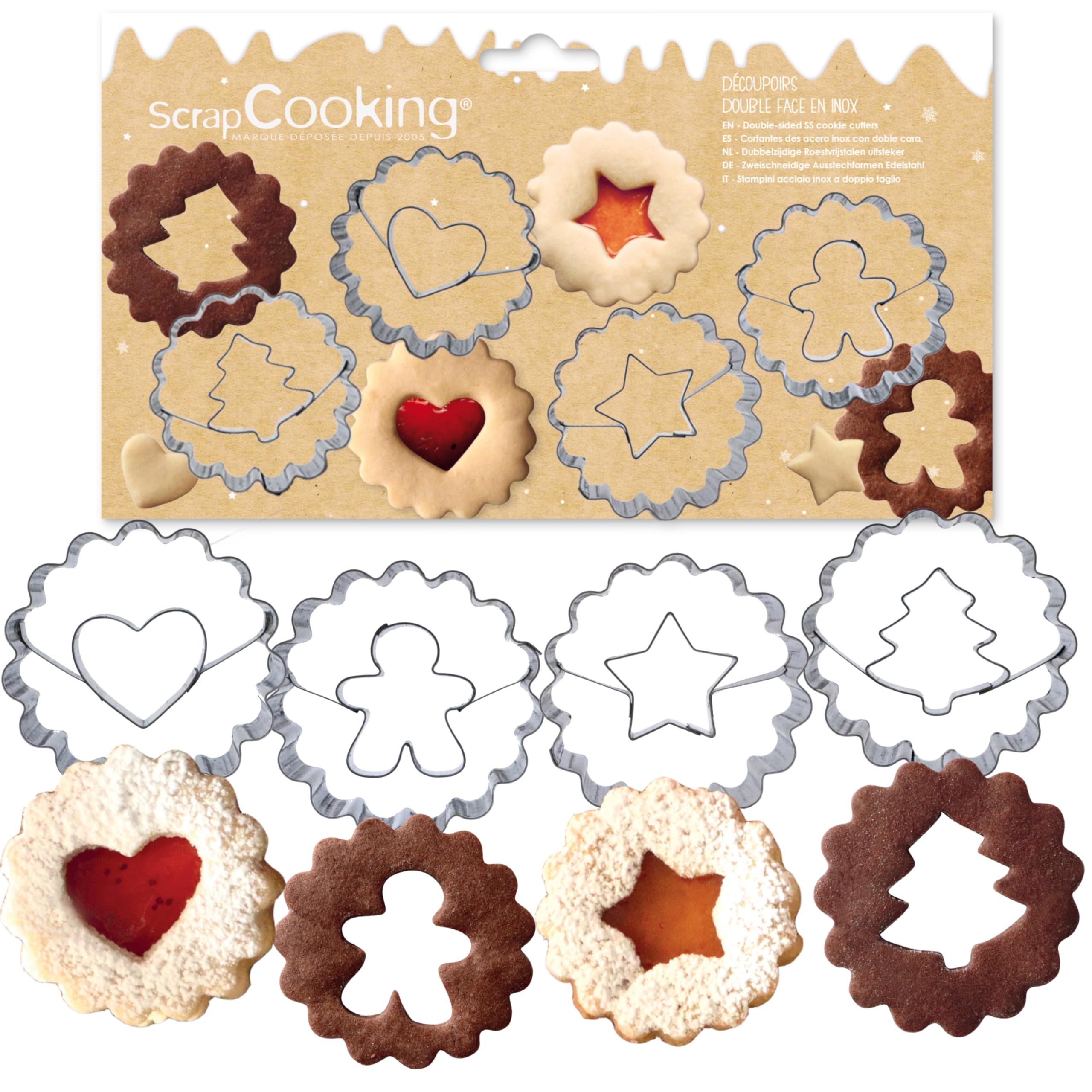 scrapcooking-emporte-pi-ces-linzer-no-l-2104-inox-x4 image 1
