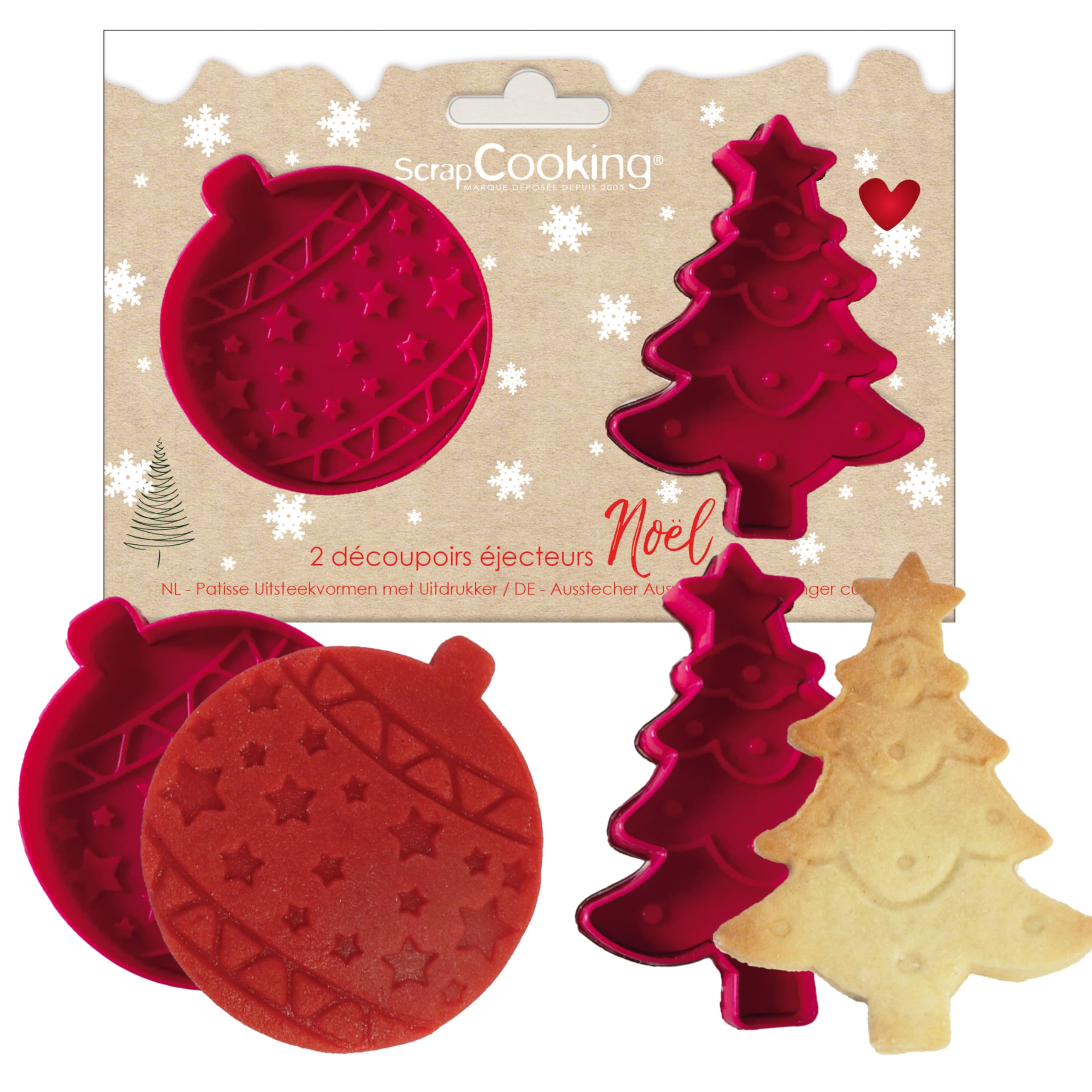 scrapcooking-emporte-pi-ces-d-coupoirs-no-l-sapin-boule-lot-2-jecteur image 1