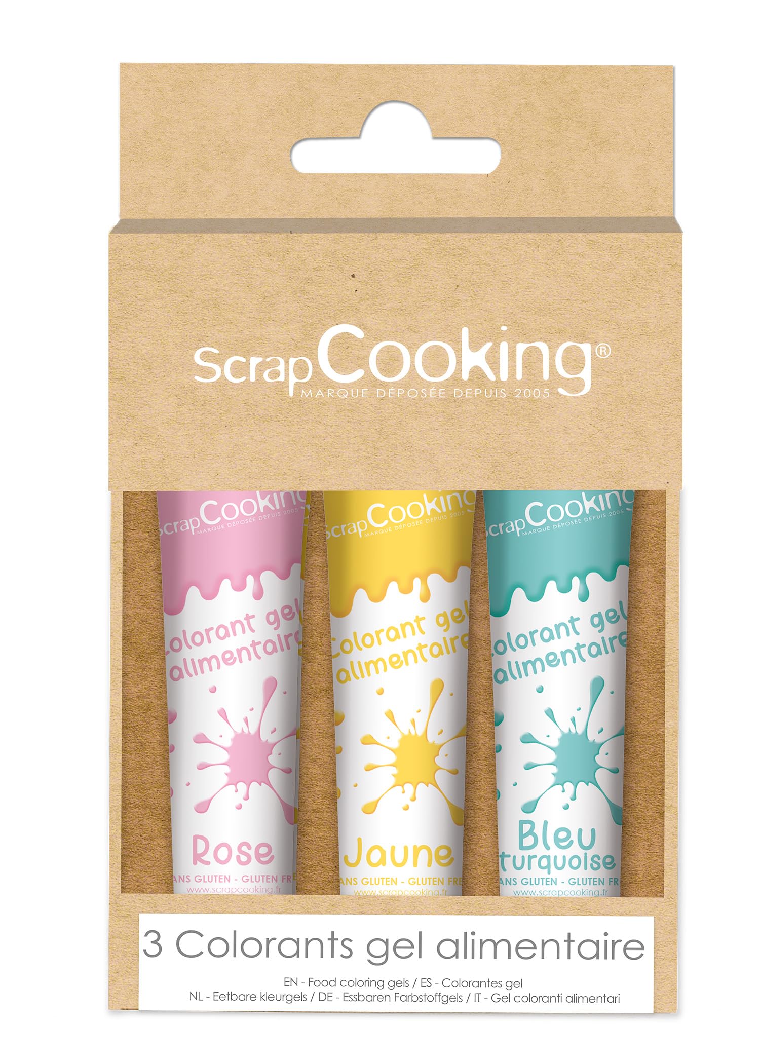 scrapcooking-colorants-7129-colorants-gel-jaune-rose-turquoise-3x20-g image 1