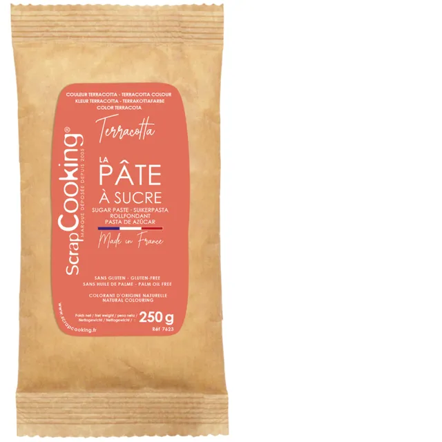 scrapcooking-p-tes-sucre-terracotta-250-g-naturel-france image 1