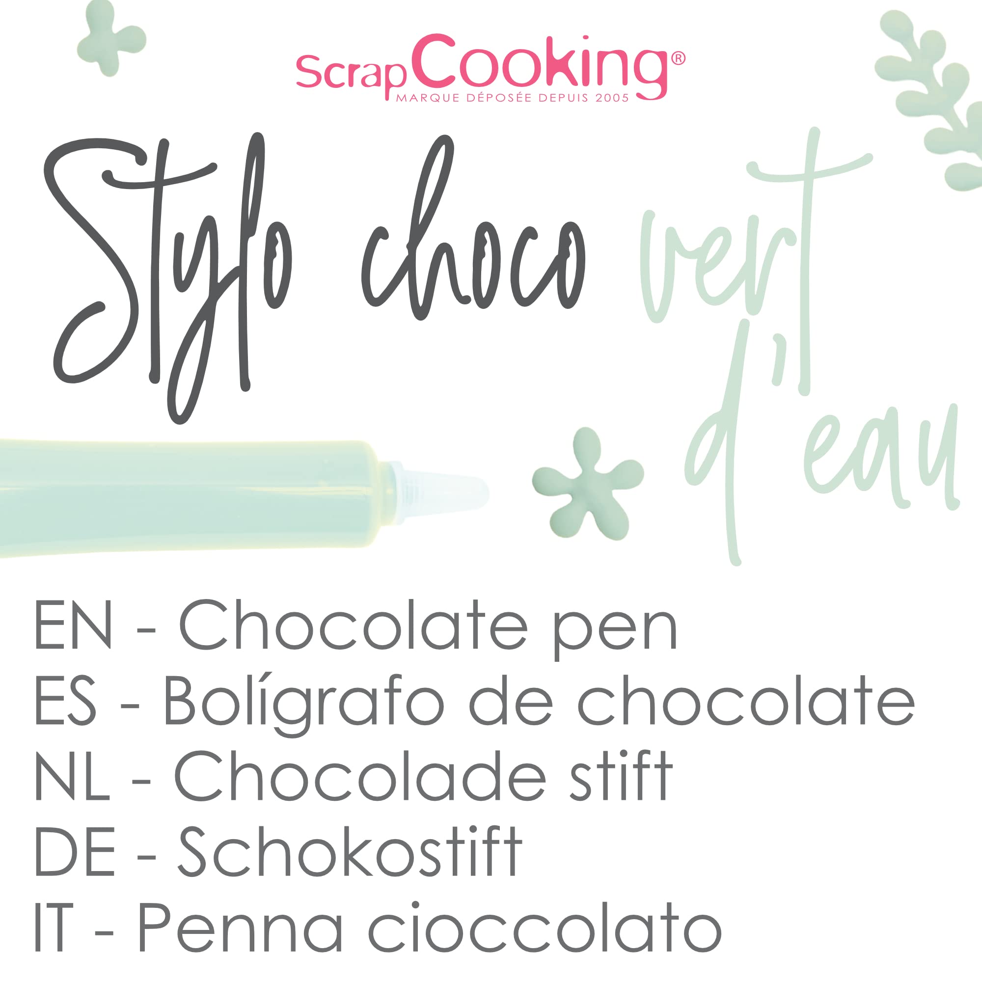 scrapcooking-d-corations-stylo-choco-vert-eau-25g-go-t-chocolat image 2