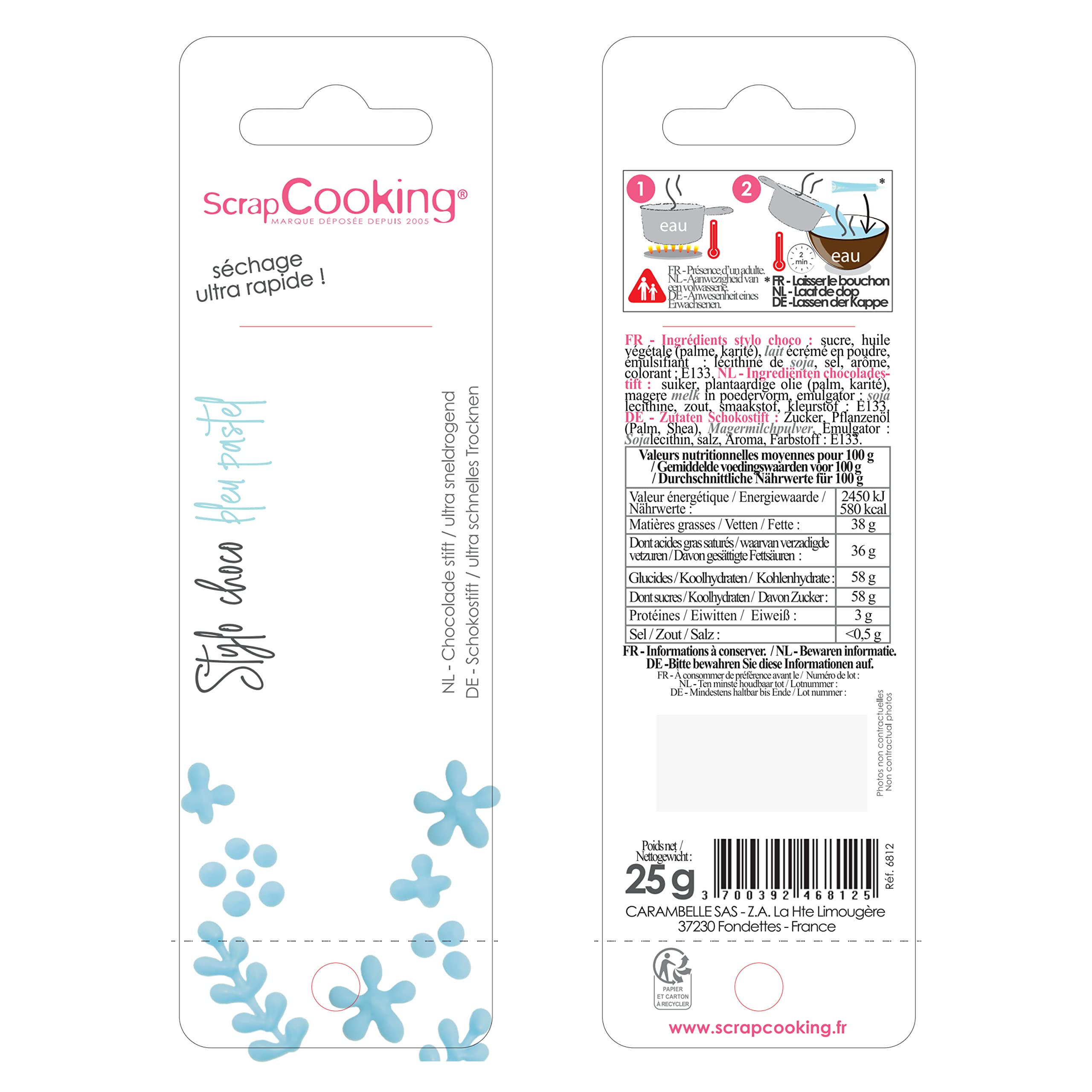 scrapcooking-d-corations-6812-stylo-choco-bleu-pastel-25g image 8