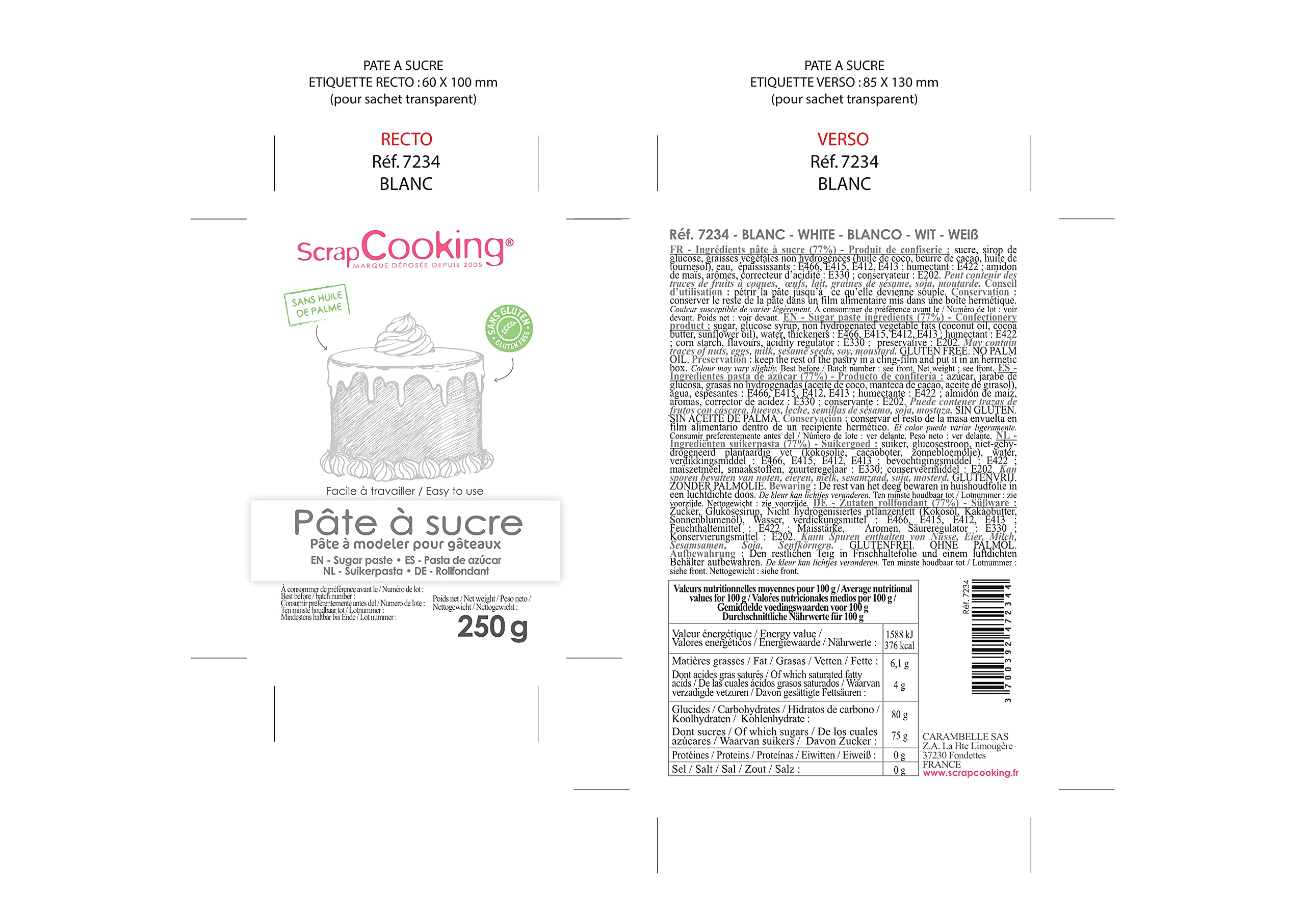 scrapcooking-p-te-sucre-blanche-250-g-7234-sans-gluten image 2