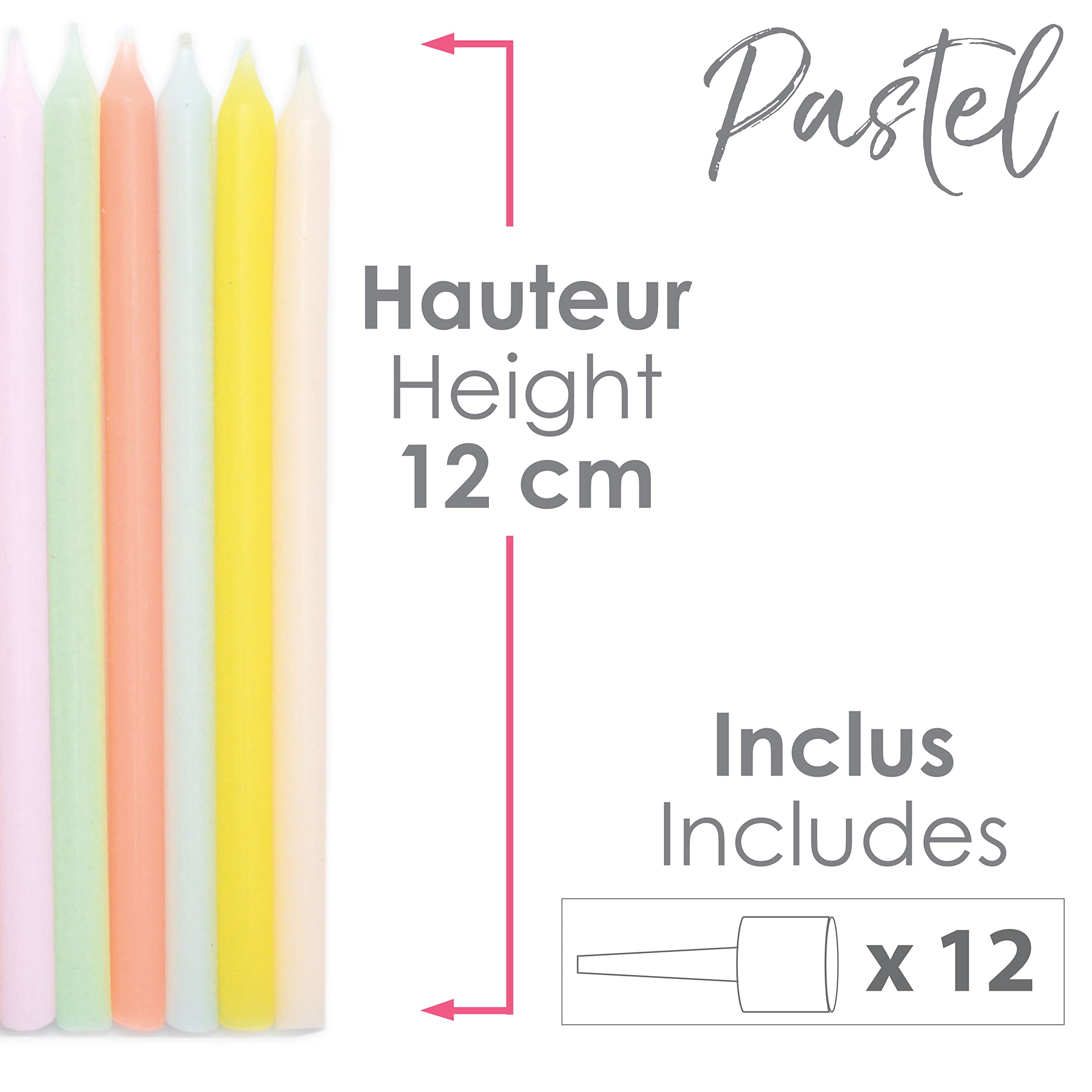 scrapcooking-d-corations-0361-bougies-longues-pastel-12-pcs image 3