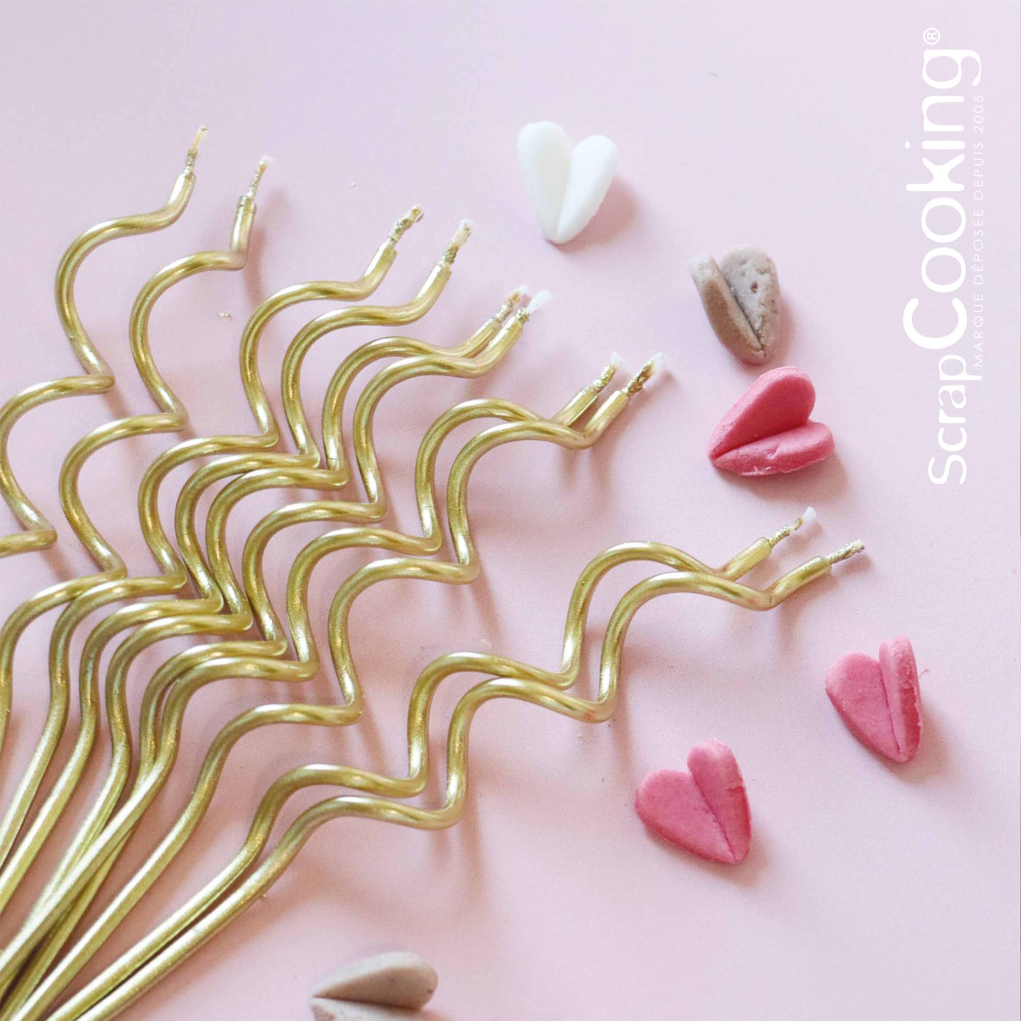 scrapcooking-d-corations-lot-12-bougies-torsad-es-dor-es-15-9-cm image 5