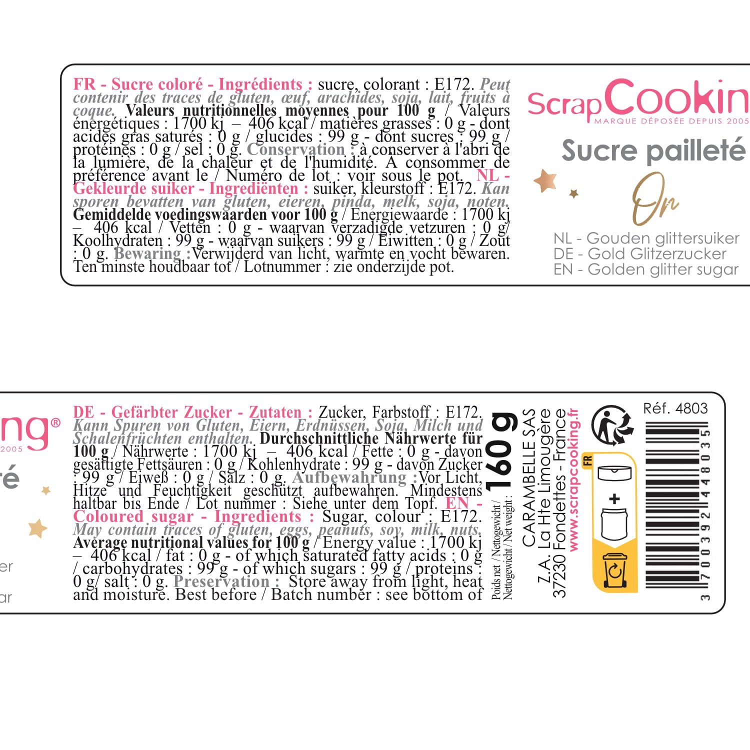 scrapcooking-d-corations-sucre-paillet-or-160-g-poudre-dor-e image 6