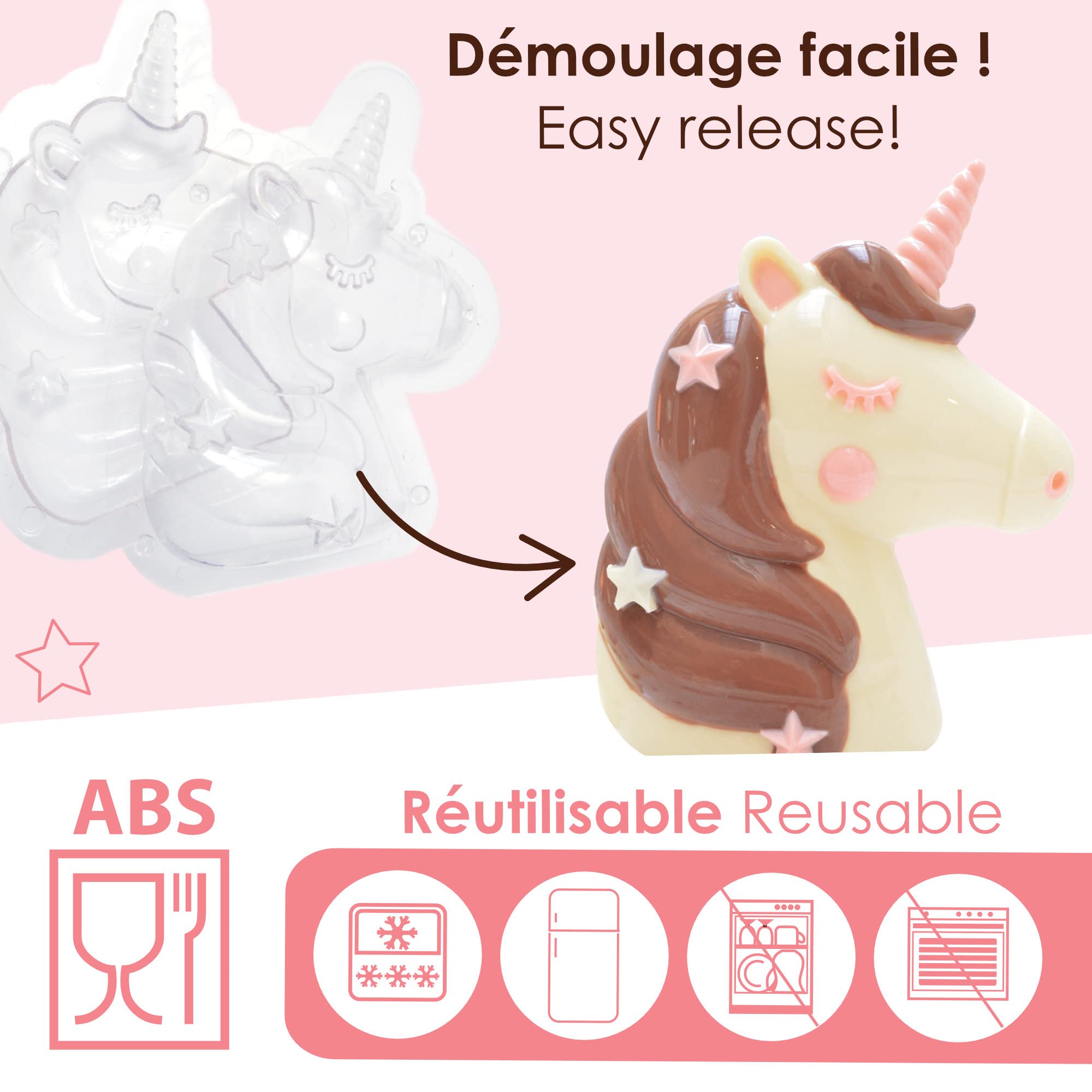 scrapcooking-moules-moule-chocolat-licorne-3d-rigide image 4