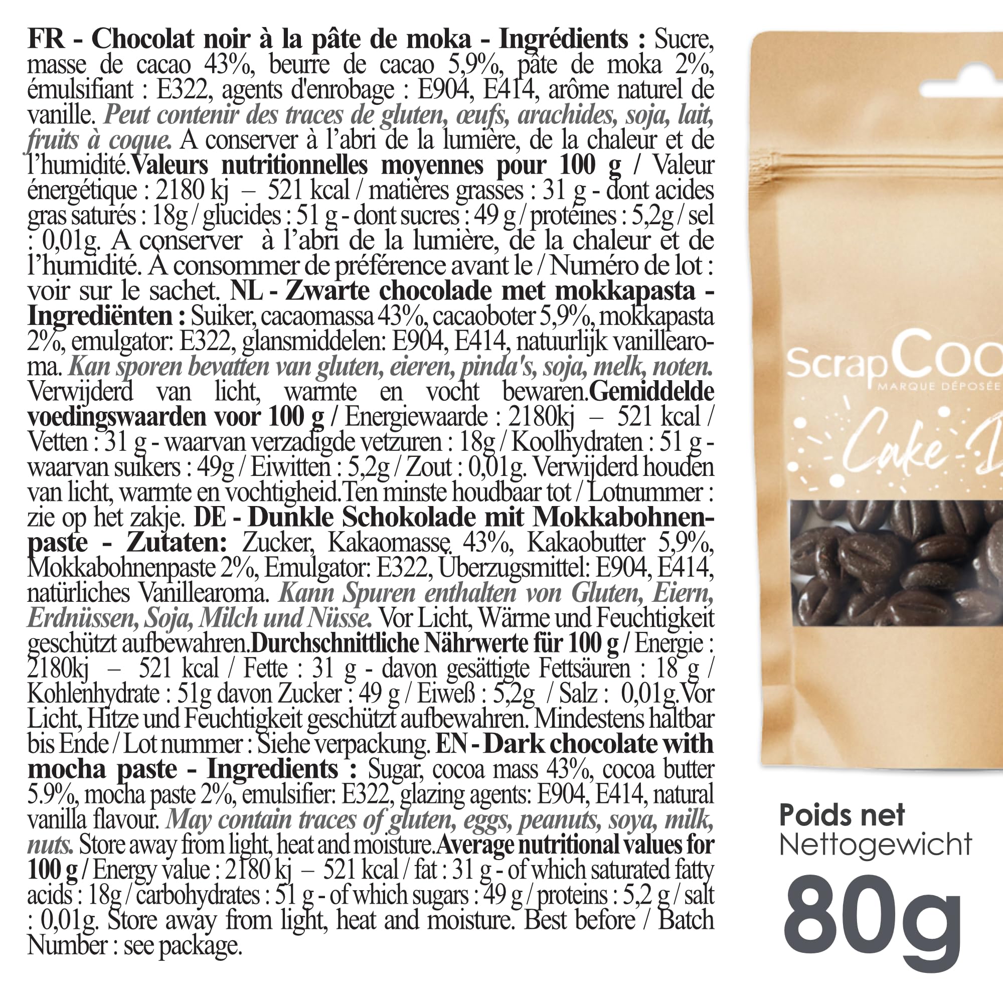 scrapcooking-d-corations-grains-caf-chocolat-noir-80-g image 2