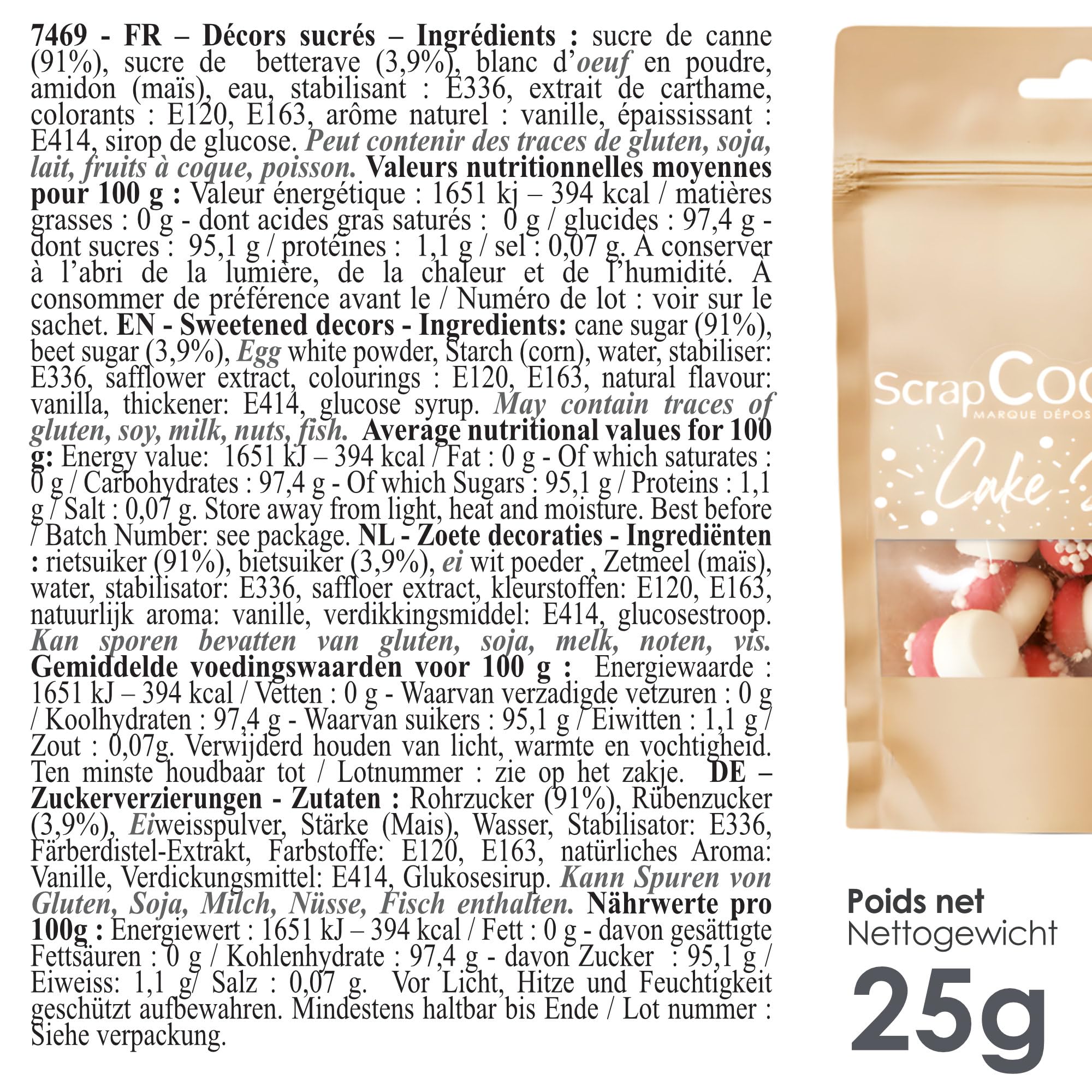 scrapcooking-d-corations-d-cors-sucr-s-gros-champignons-25-g image 2