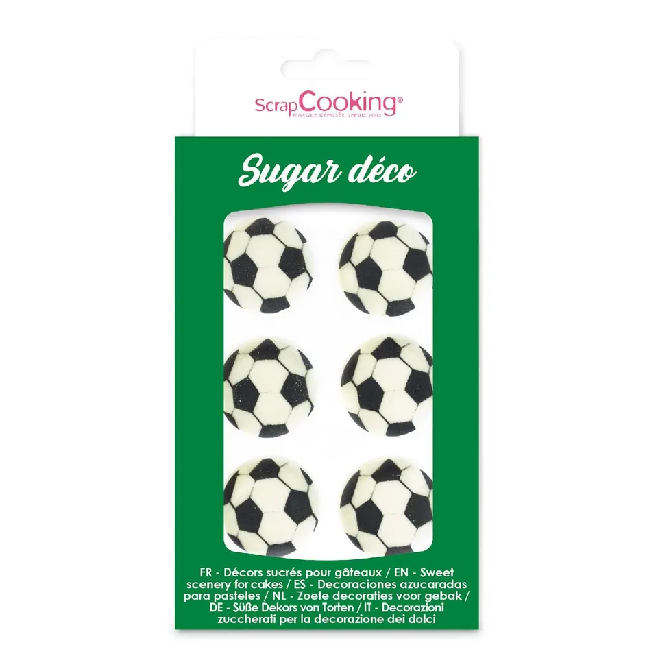 scrapcooking-d-corations-d-cosucres-foot-ballons-x6 image 1