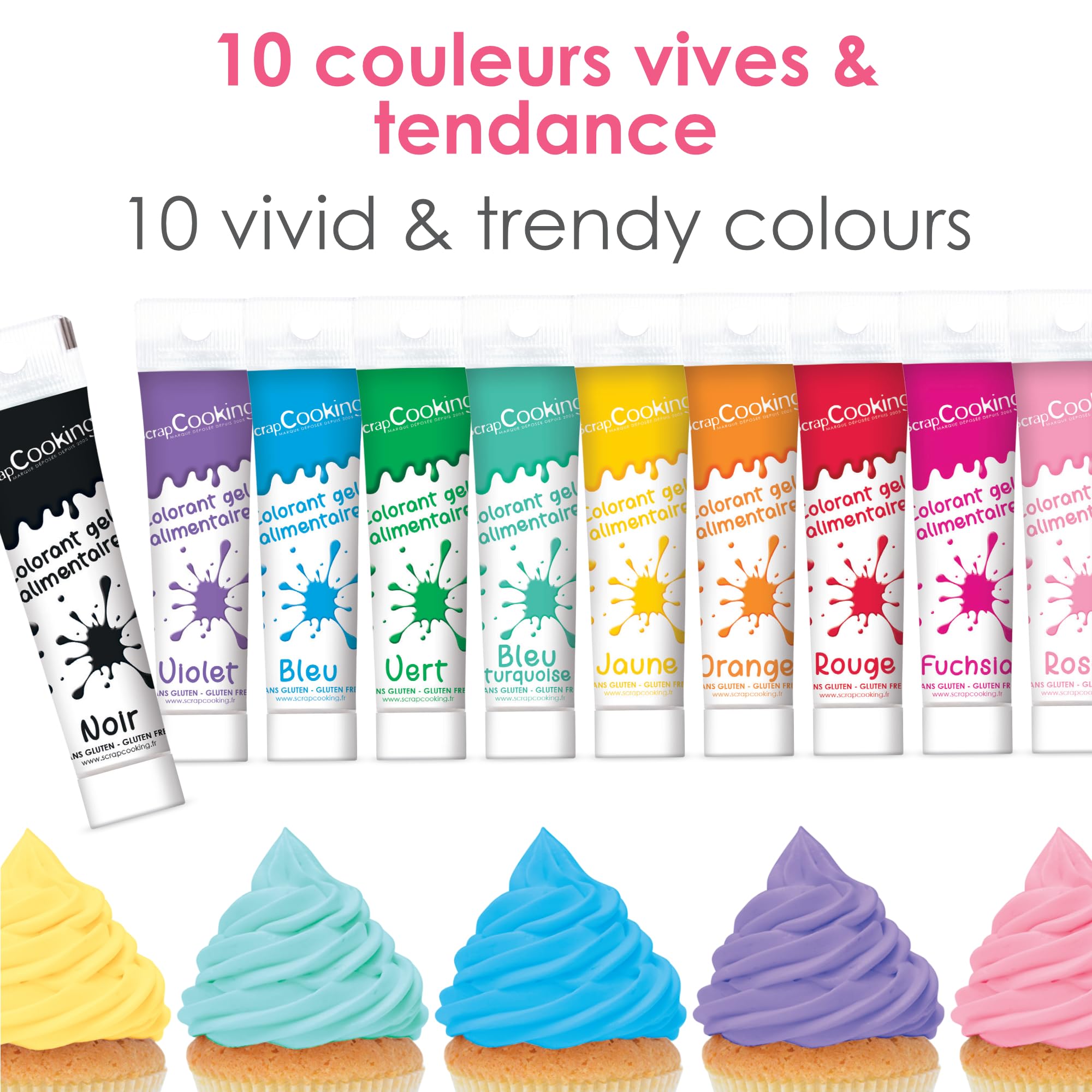 scrapcooking-colorants-coffret-10-gels-10x20-g-7124 image 7
