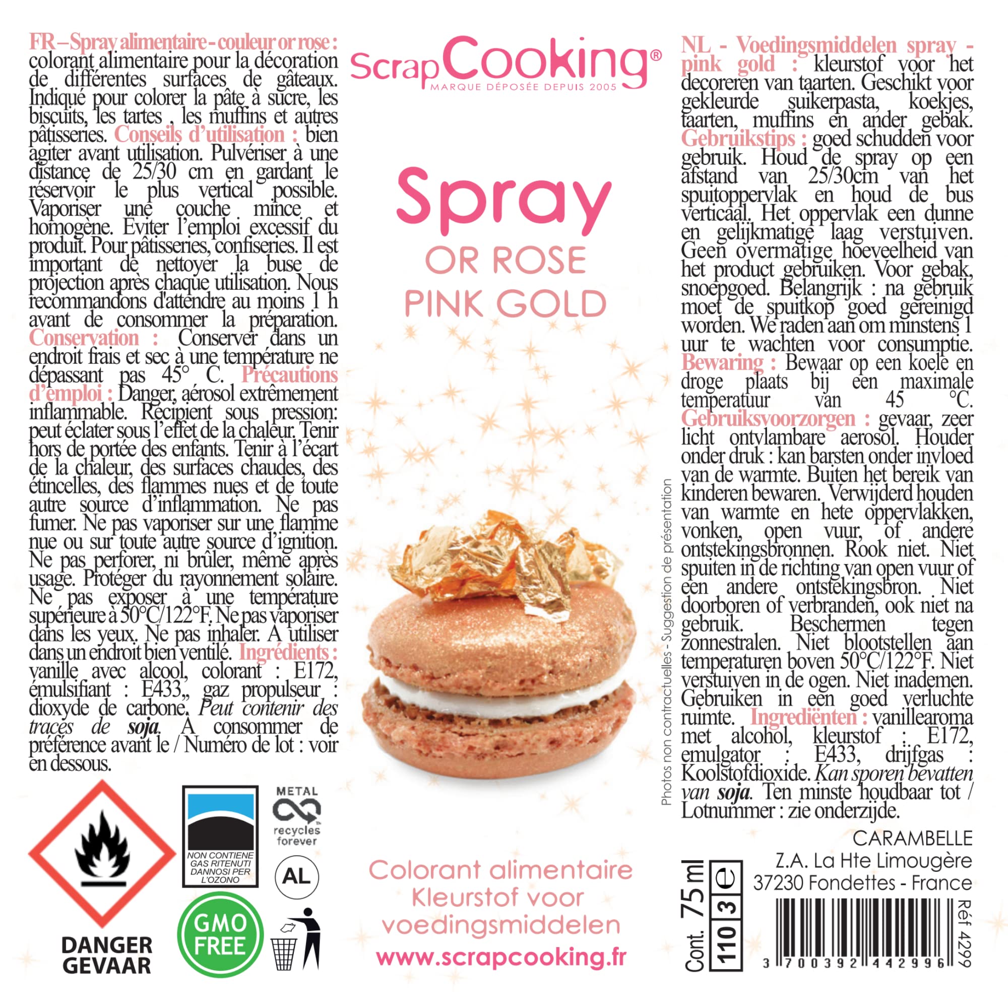 scrapcooking-colorants-spray-or-rose-4299-alimentaire-75ml image 2