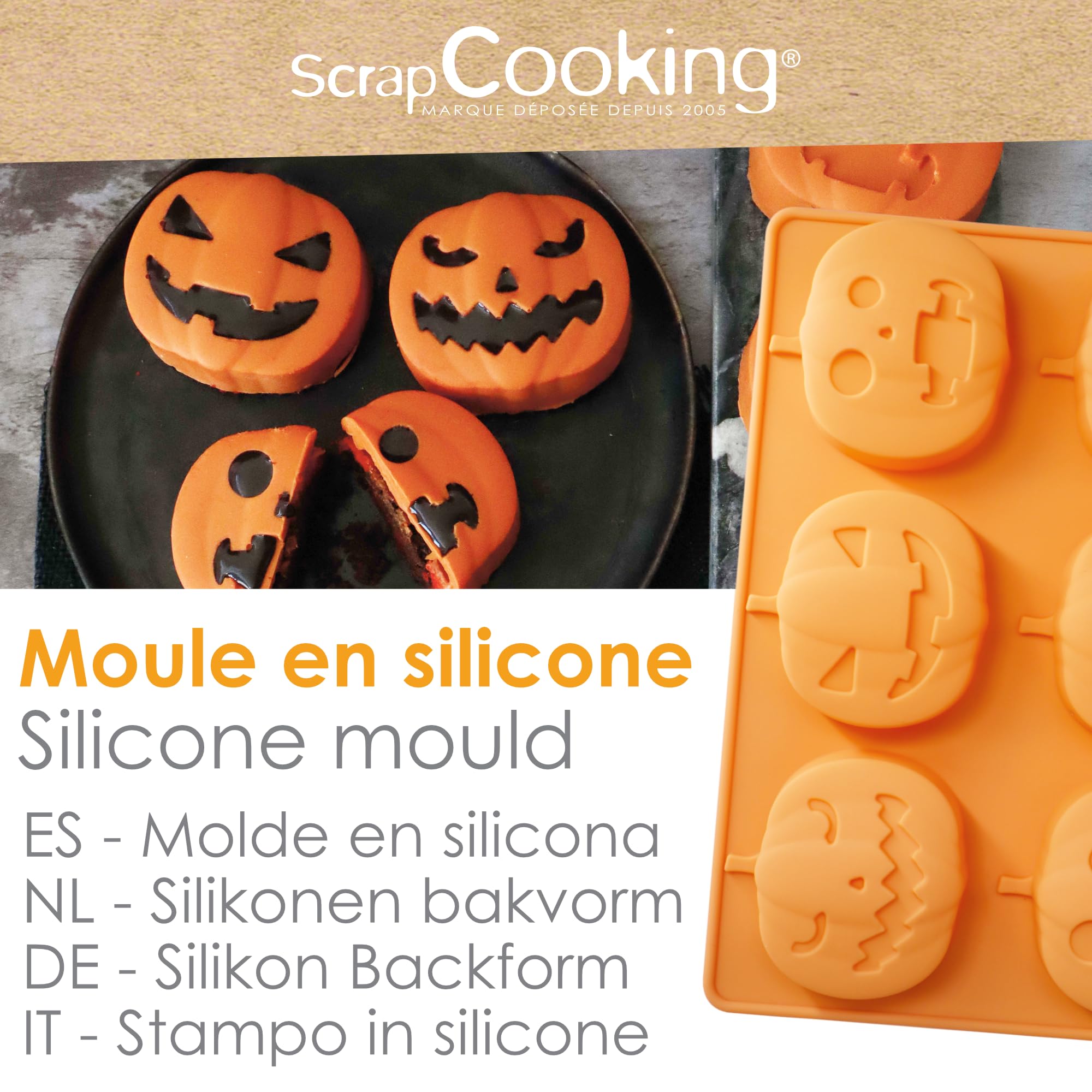 scrapcooking-moules-2994-moule-silicone-citrouilles-6-cavit-s image 2