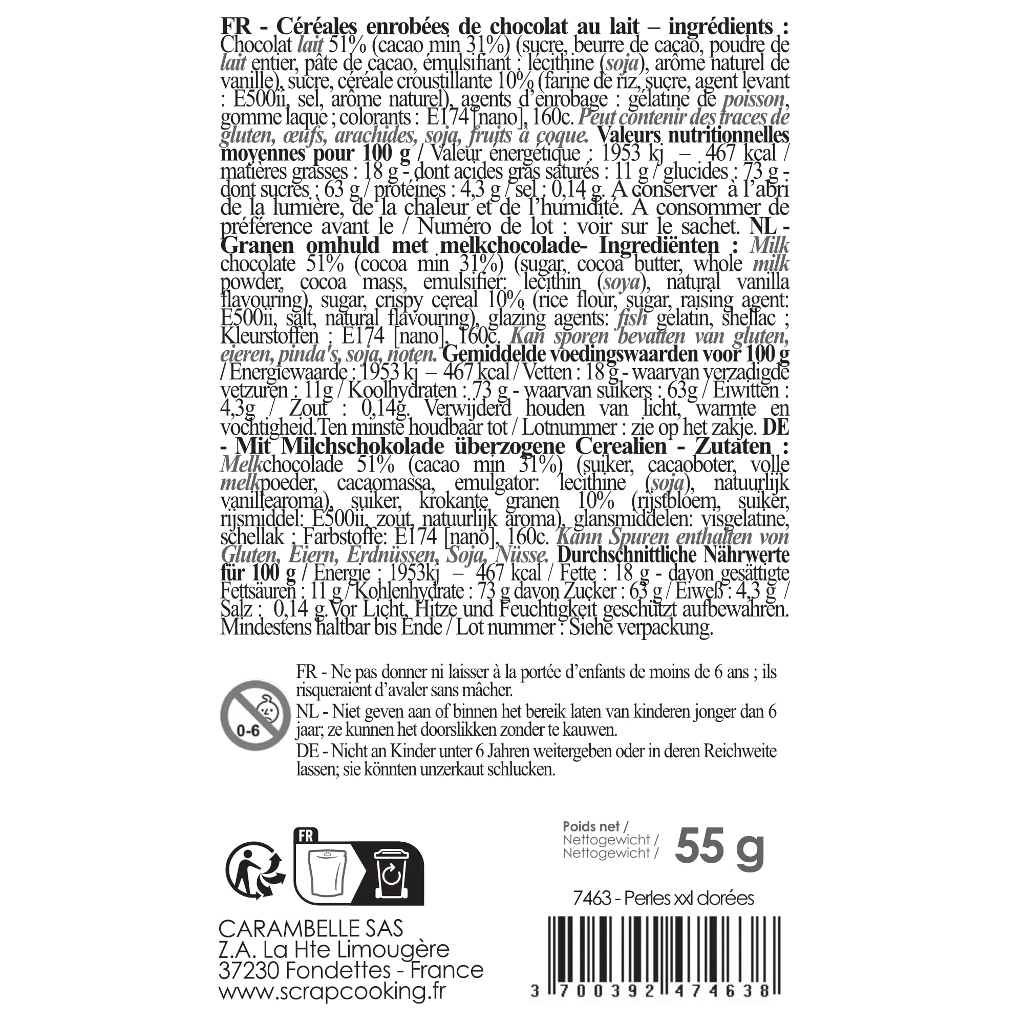 scrapcooking-d-corations-perles-dor-es-xxl-55-g-chocolat-lait image 7