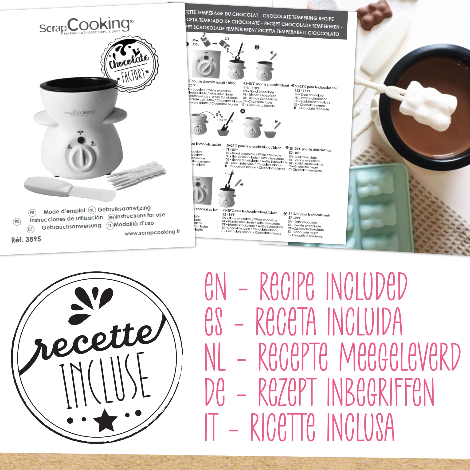 scrapcooking-appareils-chocolate-factory-fondue-chocolat-25-w-2-4-pers image 6