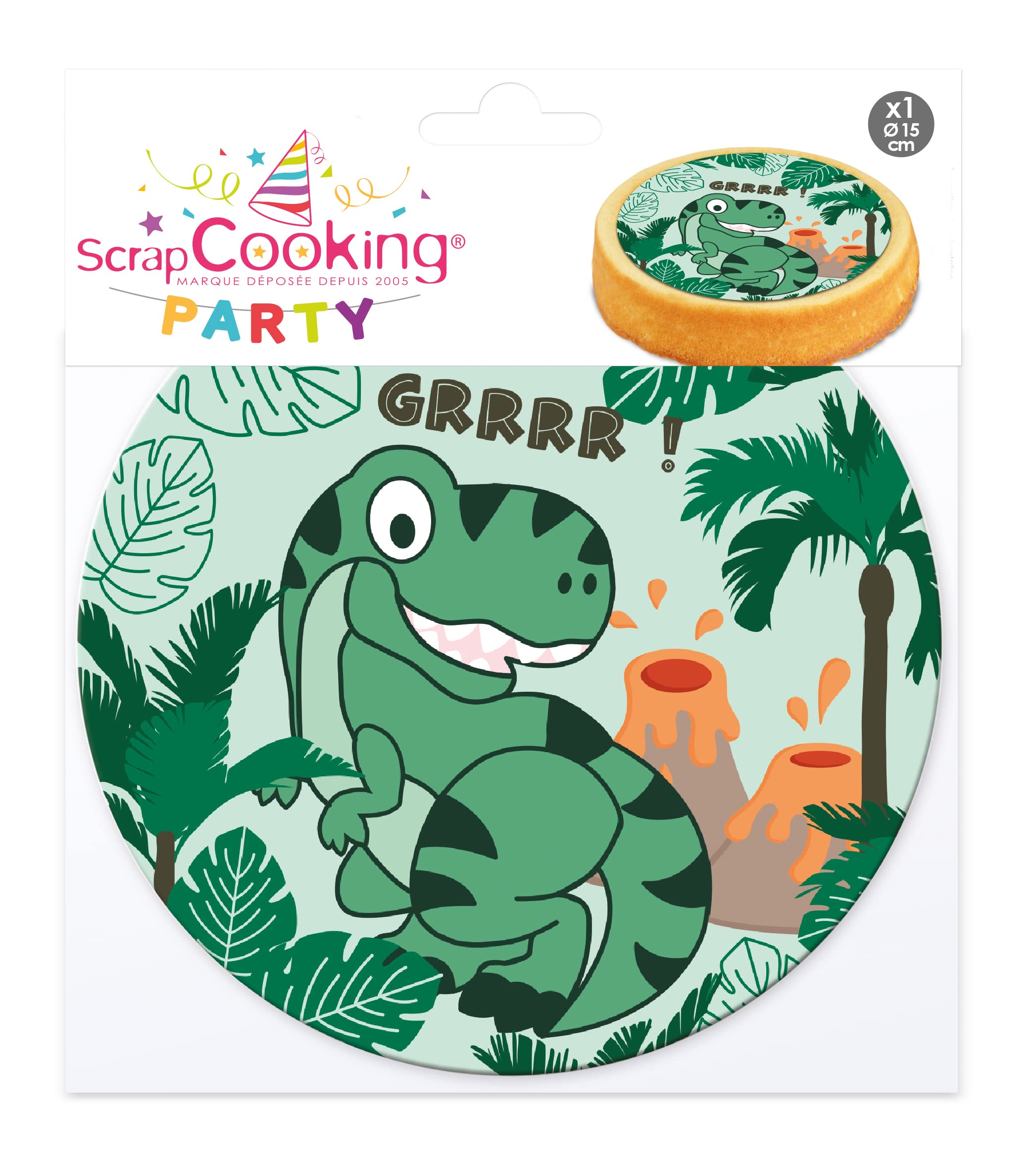 scrapcooking-d-corations-disque-azyme-dino-14-cm image 1