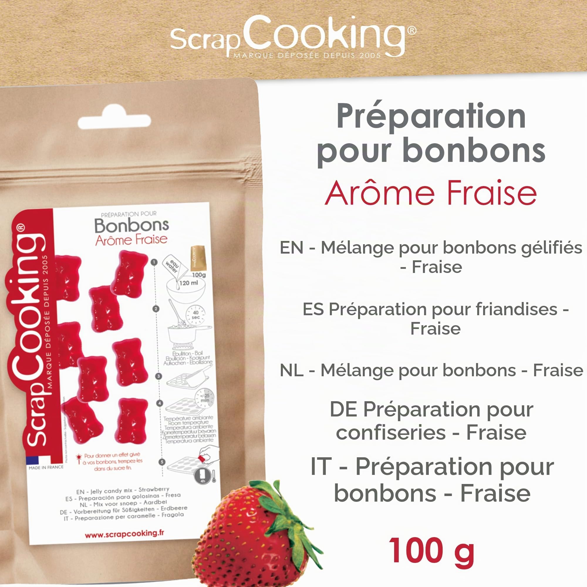 scrapcooking-ingr-dients-pr-paration-bonbons-fraise-100-g-ar-me-naturel image 4
