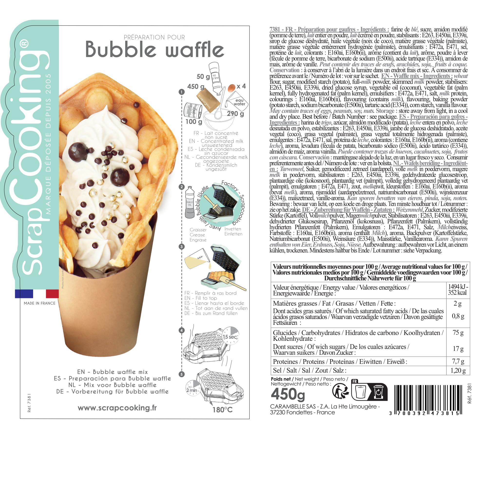 scrapcooking-ingr-dients-mix-bubble-waffles-gaufres-hong-kong-450-g image 8