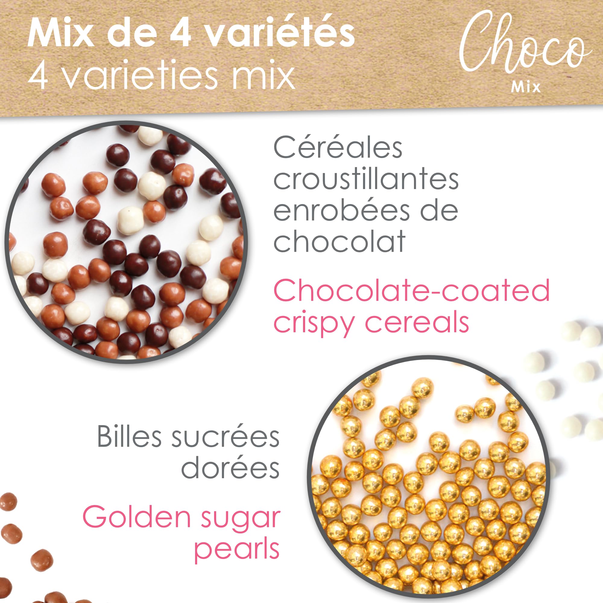 scrapcooking-d-corations-mix-choco-or-7462-billes-48-g image 4