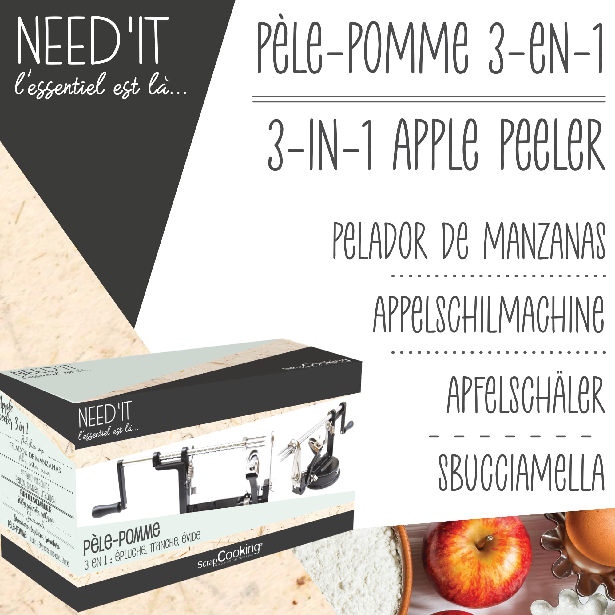 scrapcooking-need-it-pluche-pomme-3-en-1-noir-5255 image 2