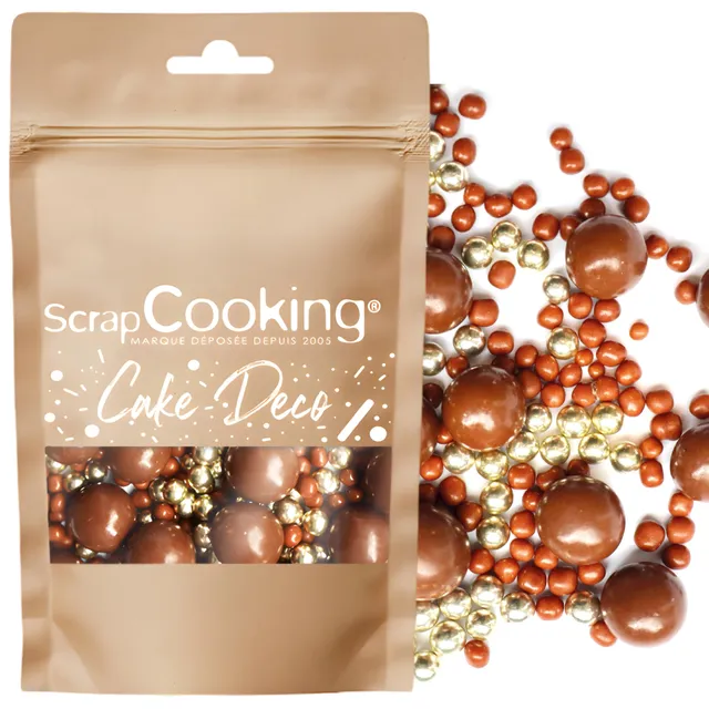 scrapcooking-d-corations-7455-perles-chocolat-lait-dor-50-g image 1