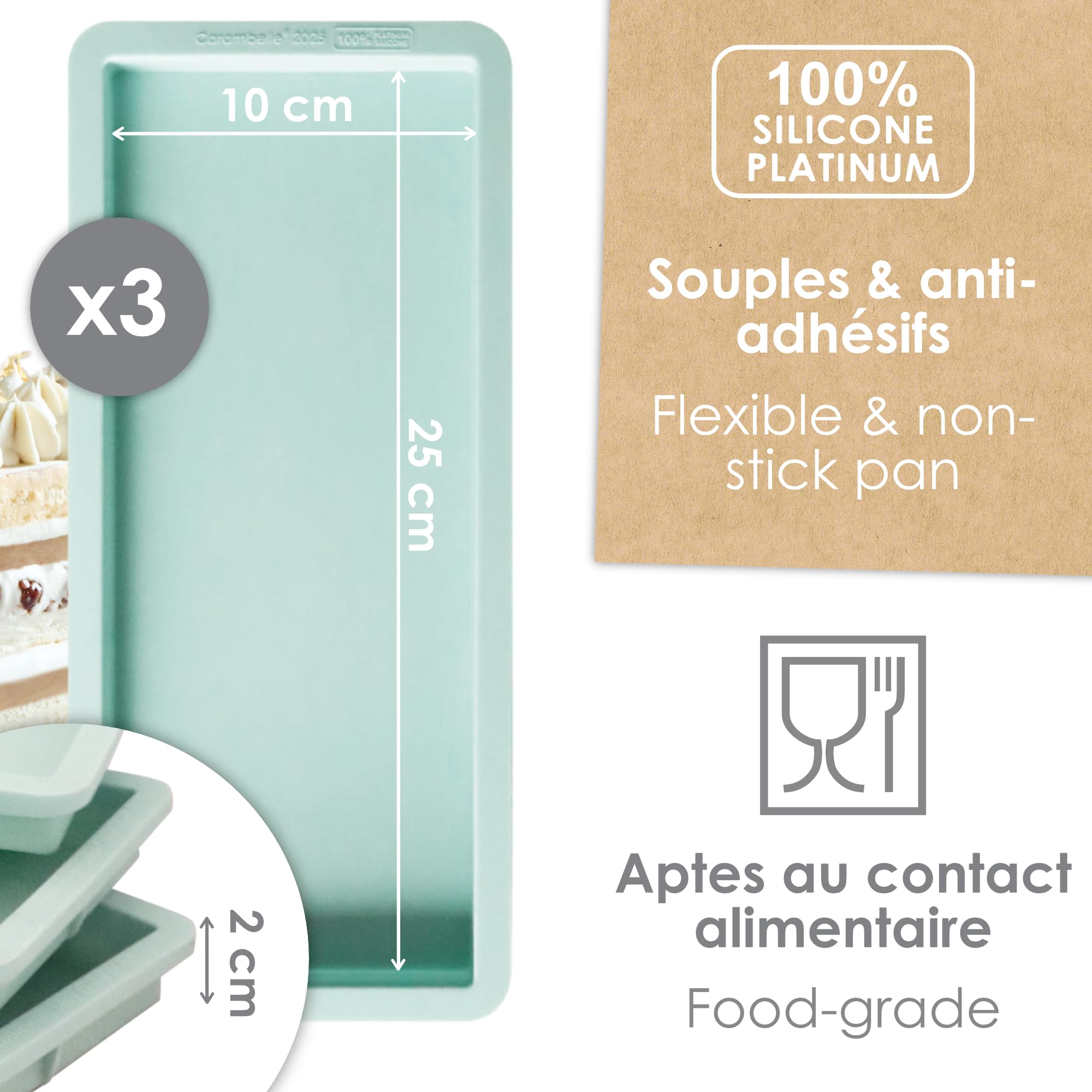 scrapcooking-moules-layer-cake-2976-silicone-25x10-cm-lot-3 image 3