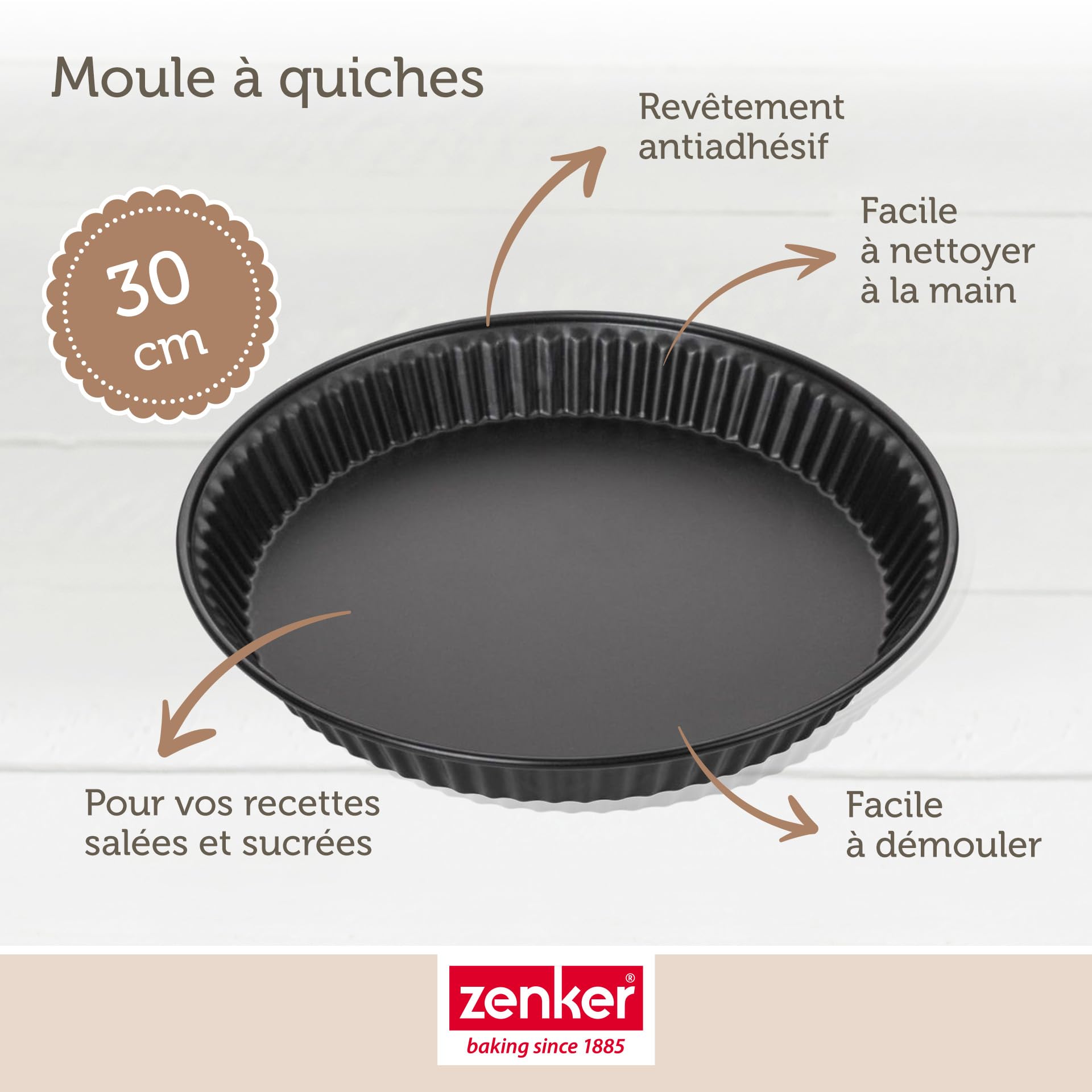 zenker-black-metallic-lot-2-moules-quiche-30-cm-antiadh-sif image 3