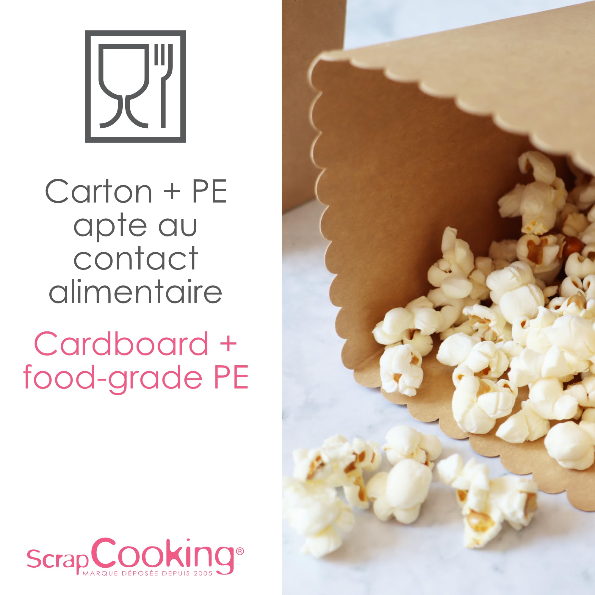 scrapcooking-d-corations-6-gobelets-pop-corn-kraft-5505 image 5