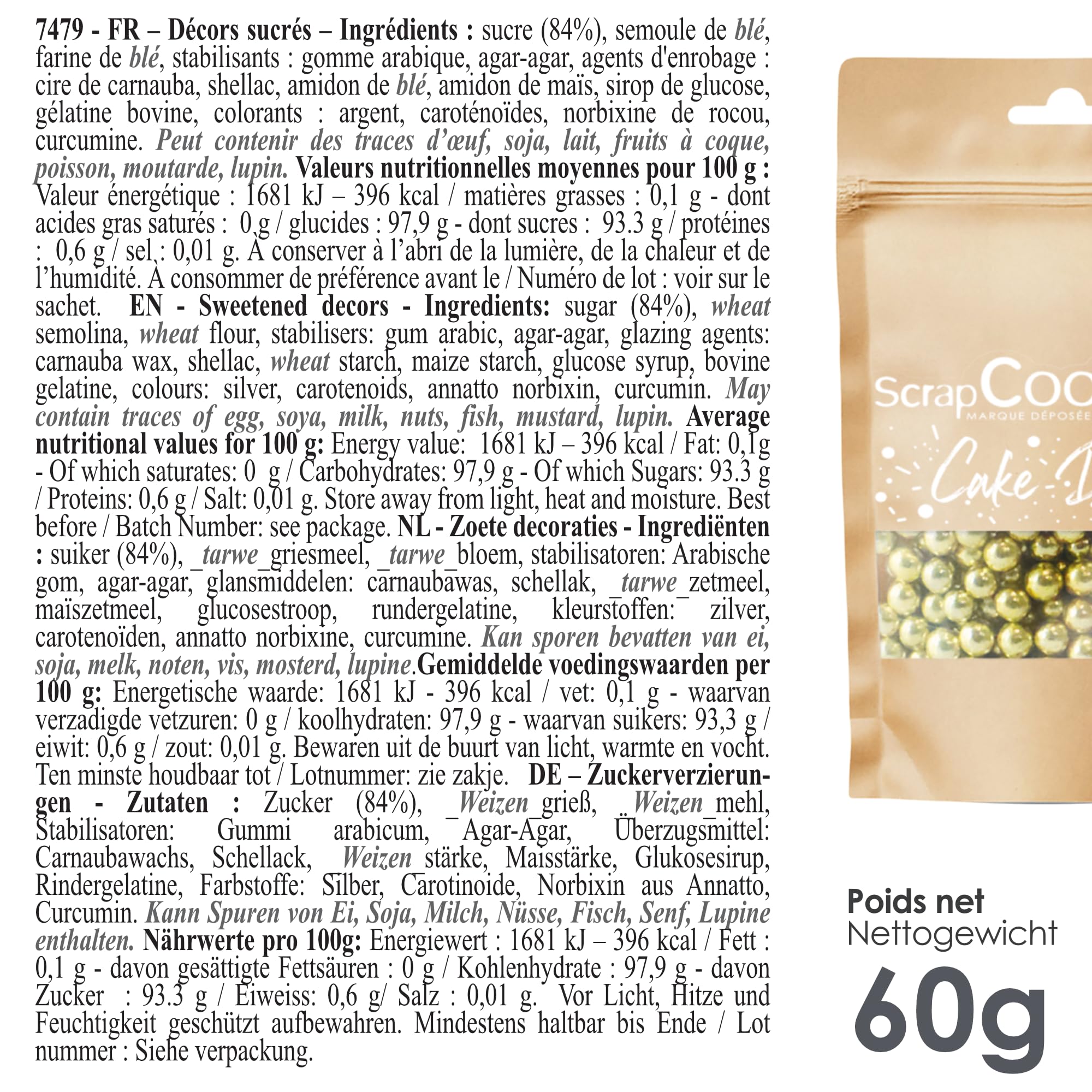 scrapcooking-d-corations-7479-perles-dor-es-sucre-6-mm-60-g image 2