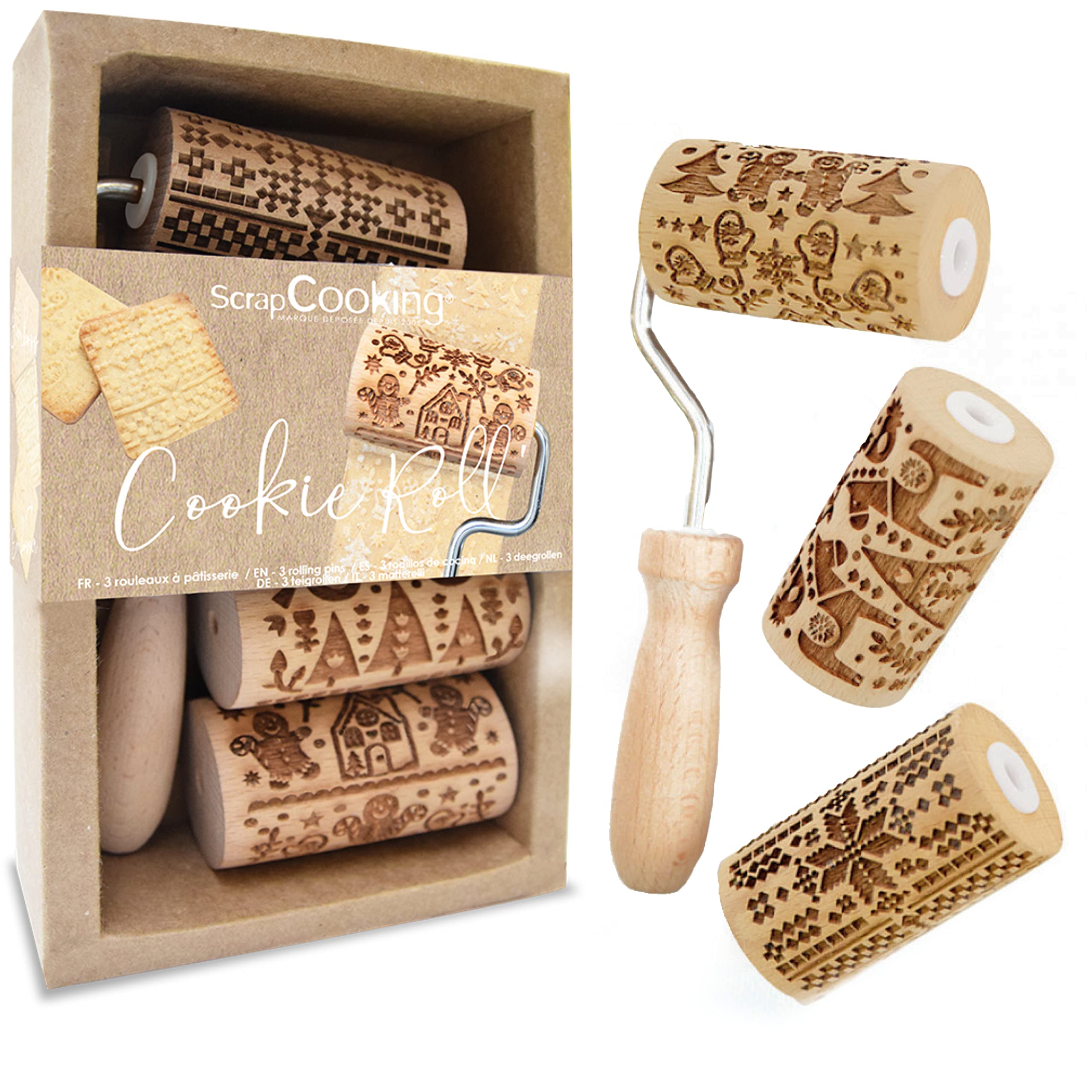 scrapcooking-kit-cookie-roll-no-l-3-rouleaux-bois-motifs image 1