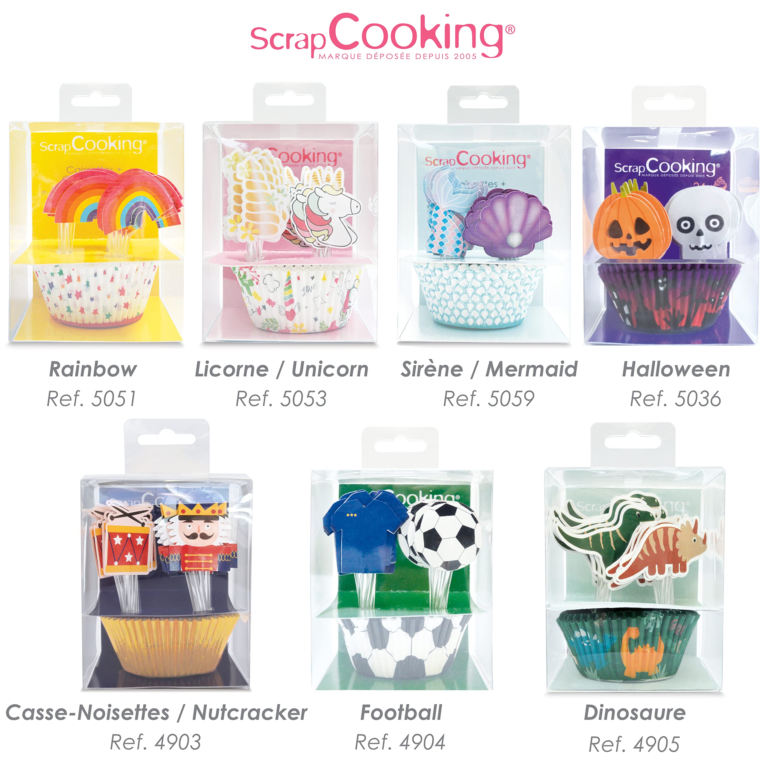 scrapcooking-4905-set-24-caissettes-toppers-cupcakes-dinosaures image 8