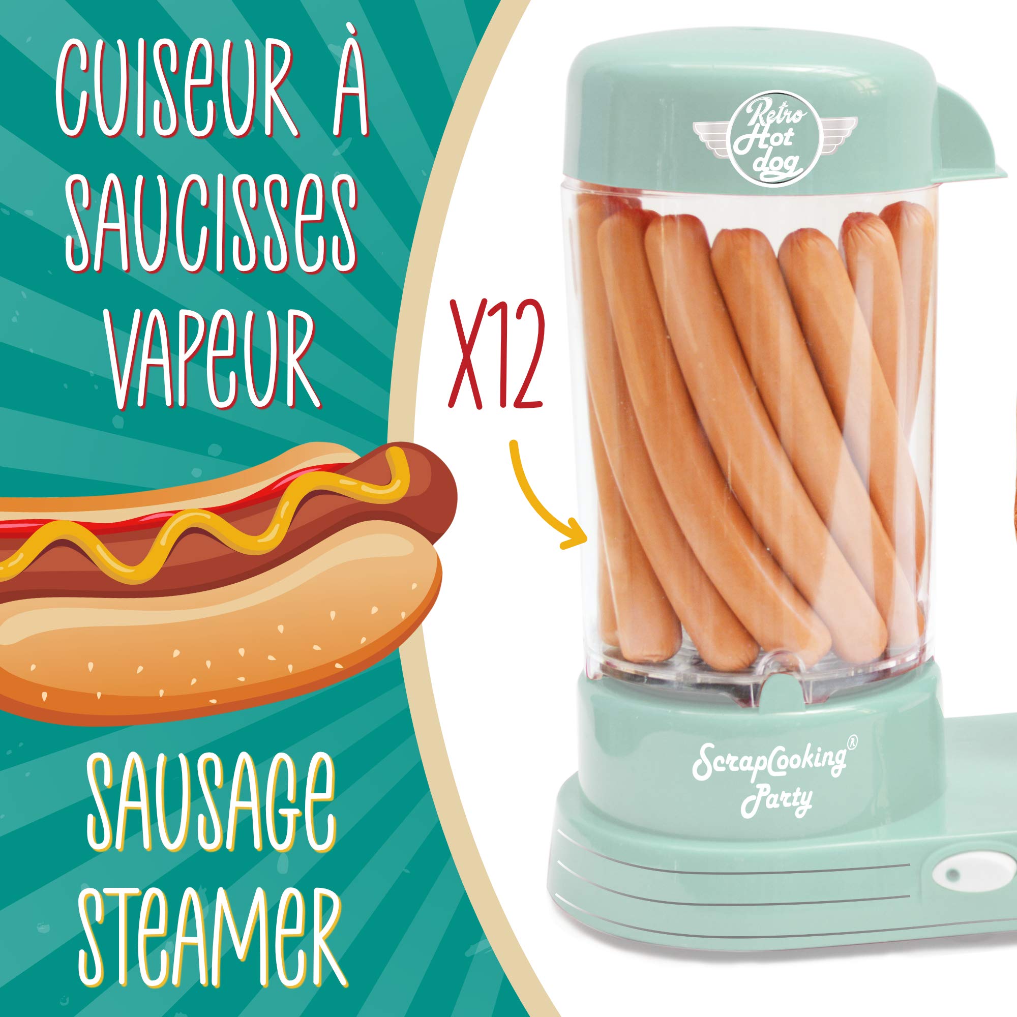 scrapcooking-0601-machine-hot-dog-vert-12-saucisses-r-tro image 4