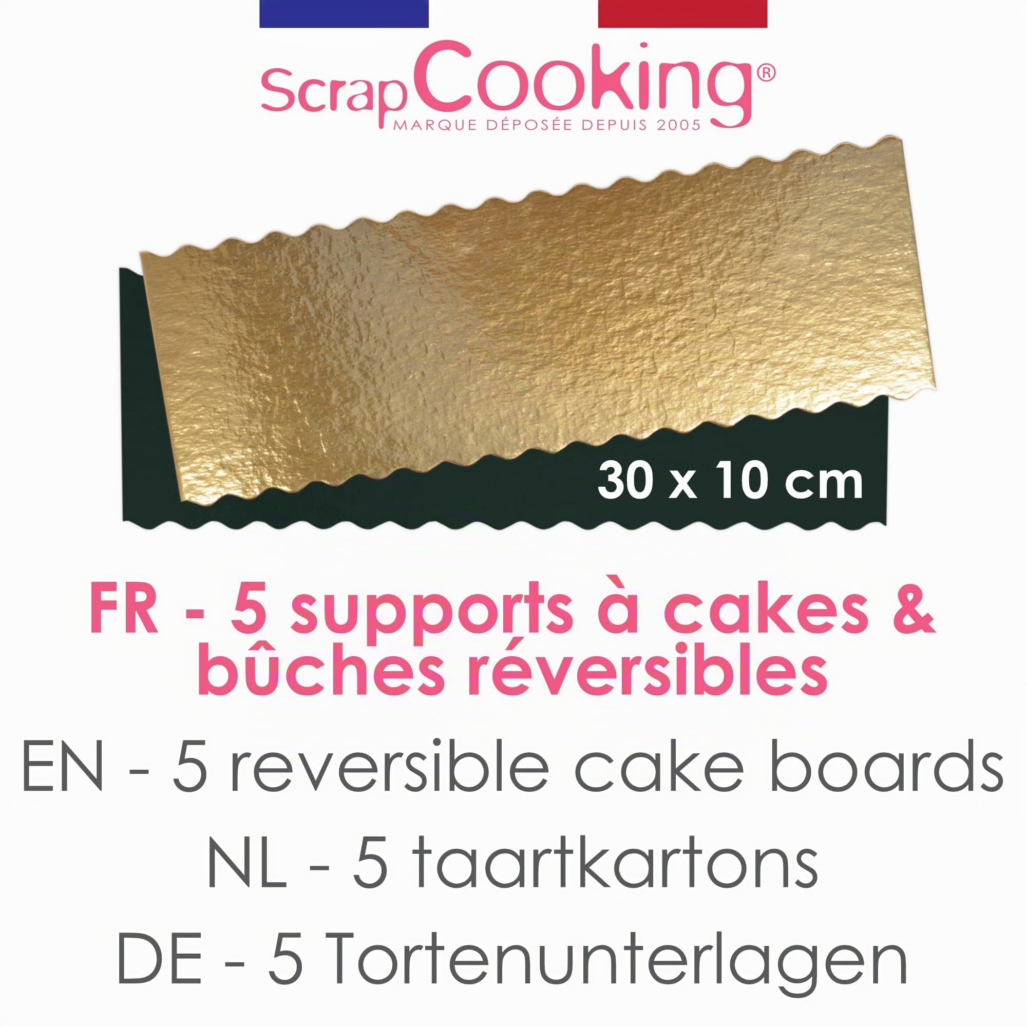 scrapcooking-mat-riel-5205-support-b-che-30x10-cm-dor-noir-x5 image 2